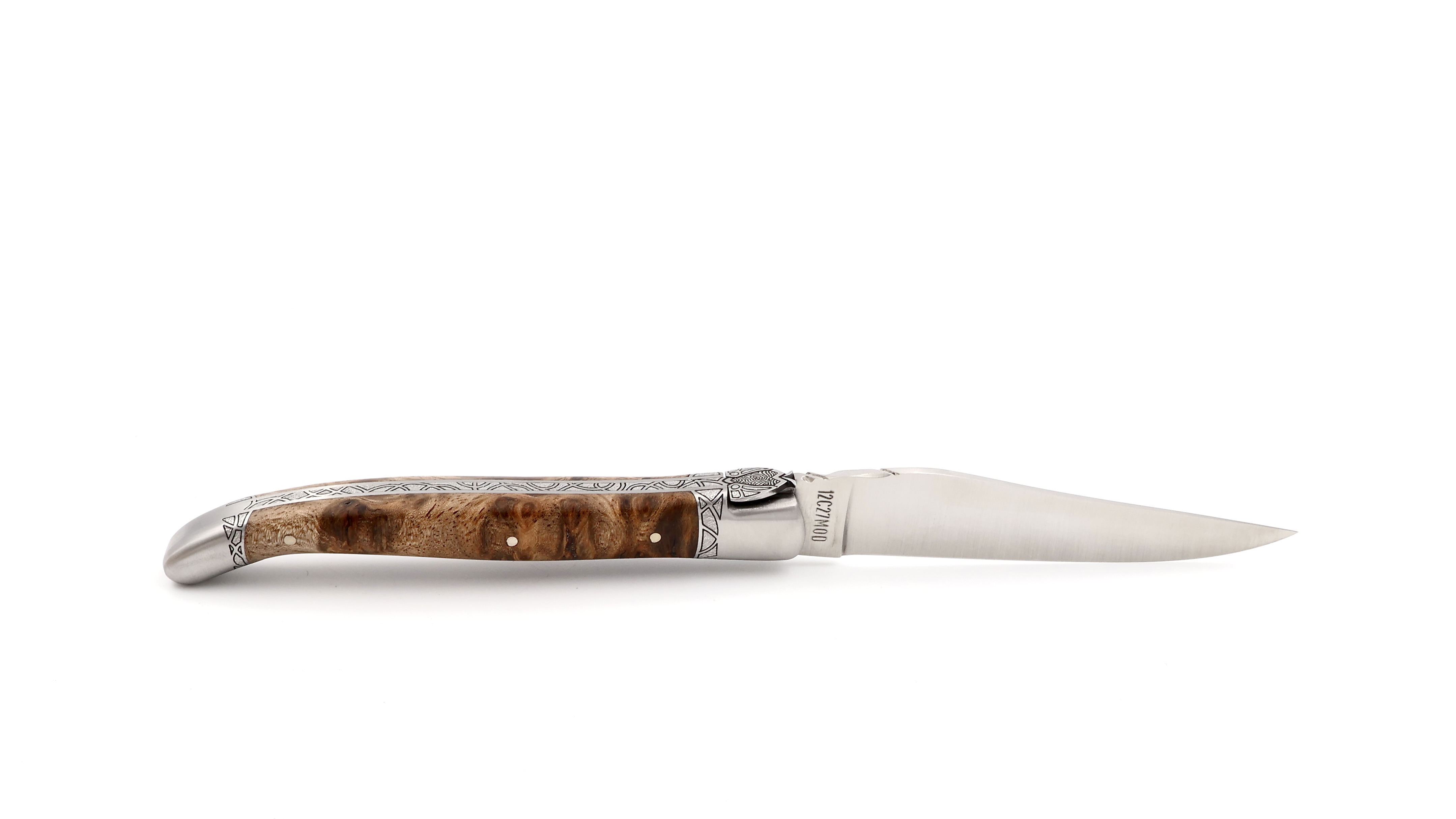 Laguiole en Aubrac master piece laguiole knife burl of albizia