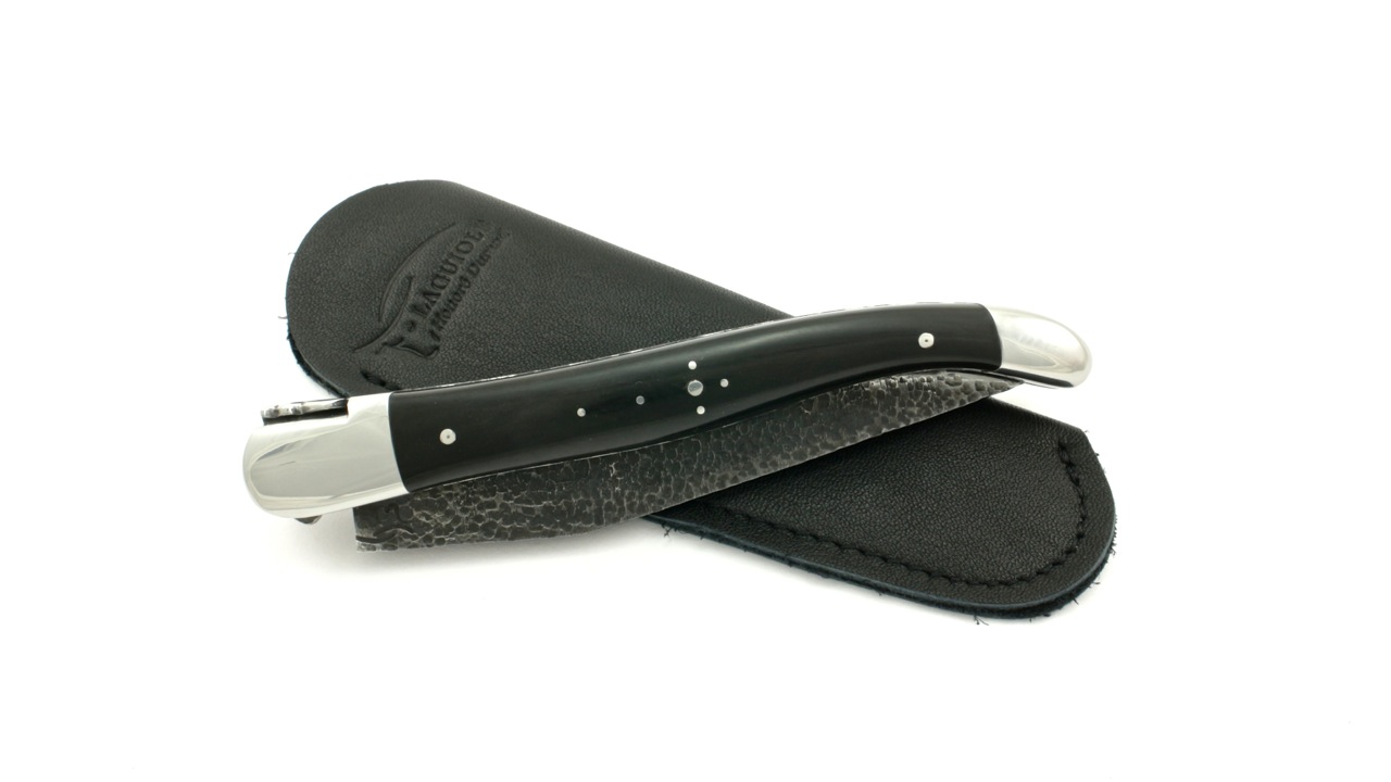 Durand-DP-BDF-BUI-6 Honoré Durand Laguiole Doppelplatine Klinge Brut de Forge Büffelkruste 12 cm