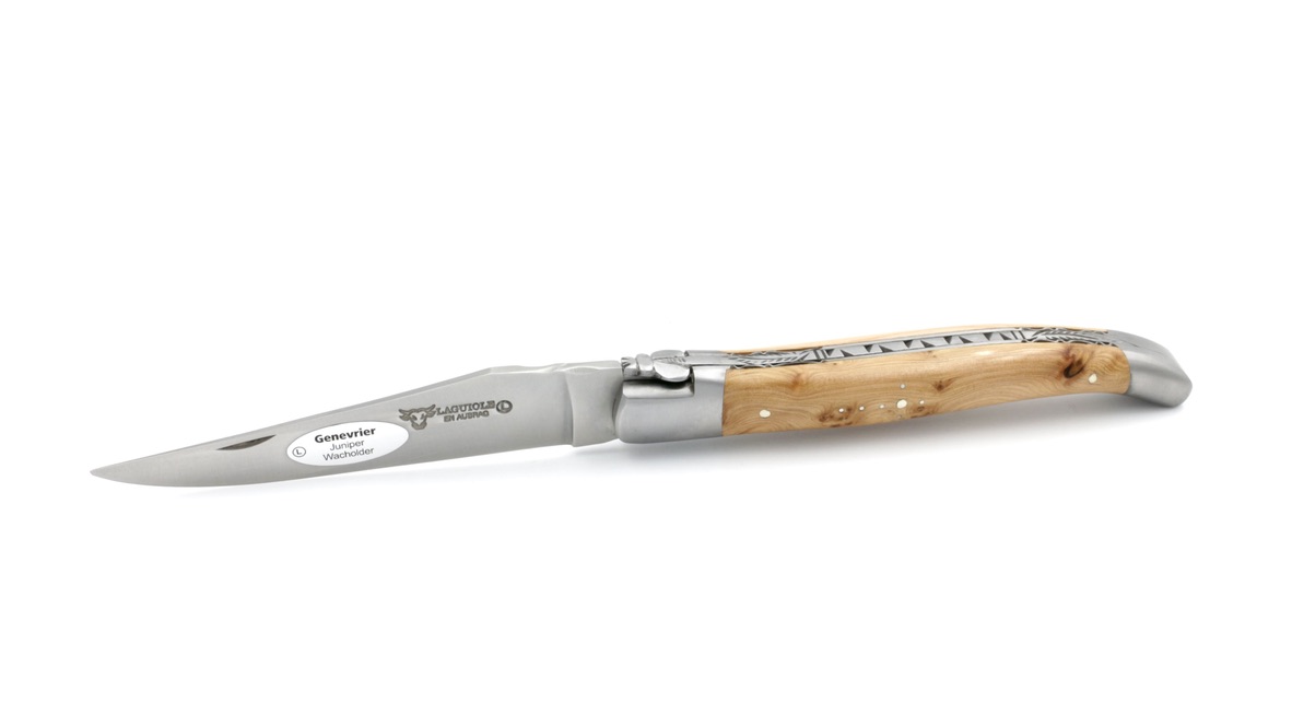 Laguiole en Aubrac guillochierte Platine Wacholder 12 cm (1) 