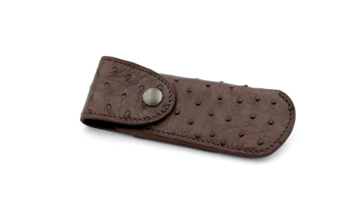 1515-20-008-M02 MANU LAPLACE 1515 Gürteletui 1515 Straussenleder chocobraun