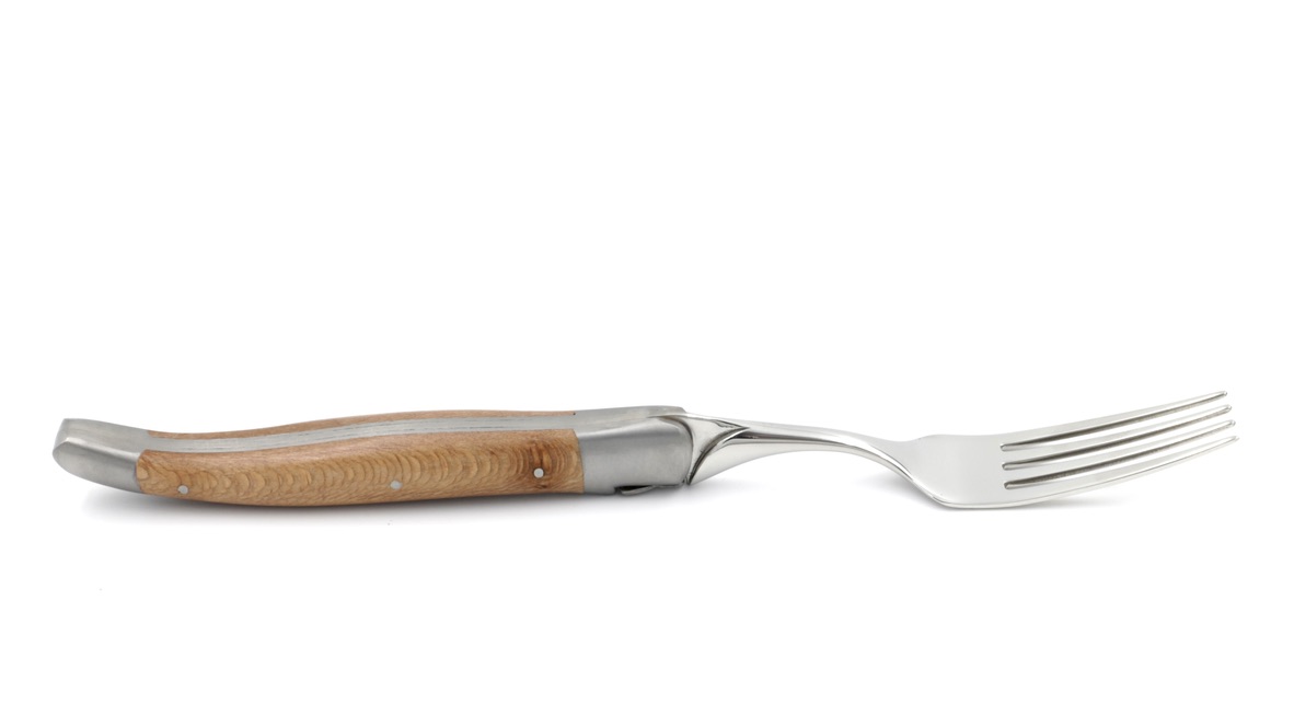 Laguiole en Aubrac Laguiole Besteck Set Platane 2 Messer 2 Gabeln