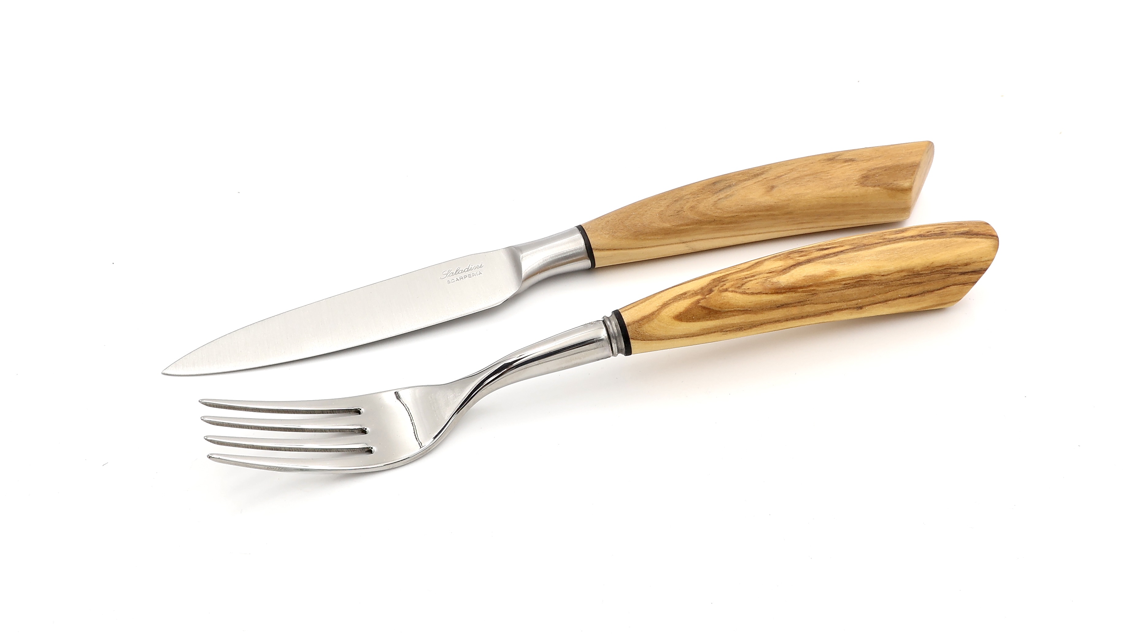 Saladini 1 Tafelmesser 1 Gabel Olive Set 