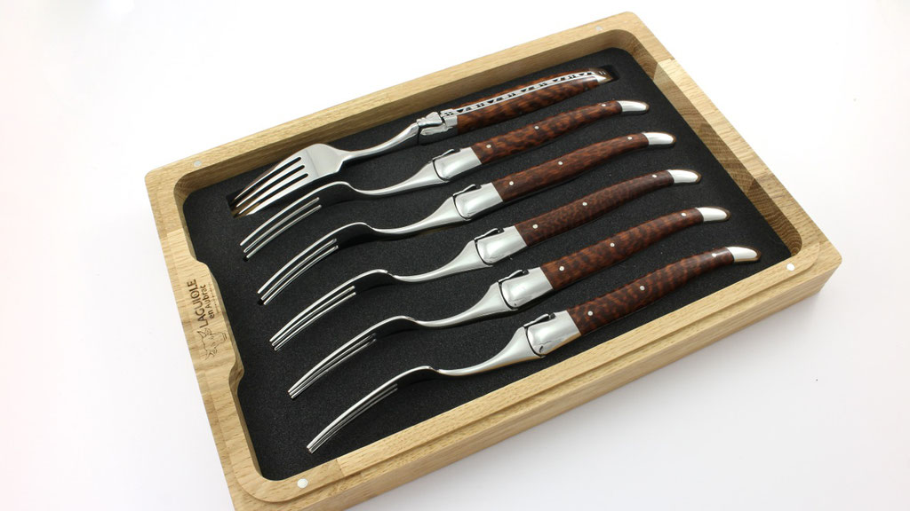 Laguiole en Aubrac Amourette Laguiole Steakgabel Set