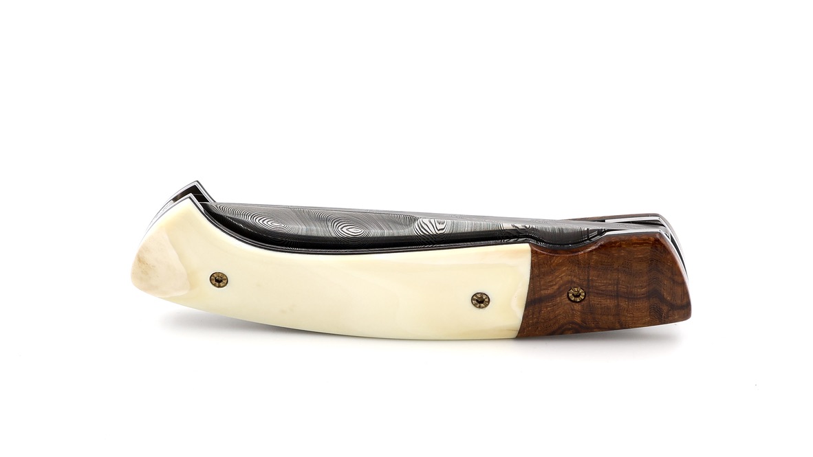 MANU LAPLACE 1515 ironwood/warthog ivory damascus blade