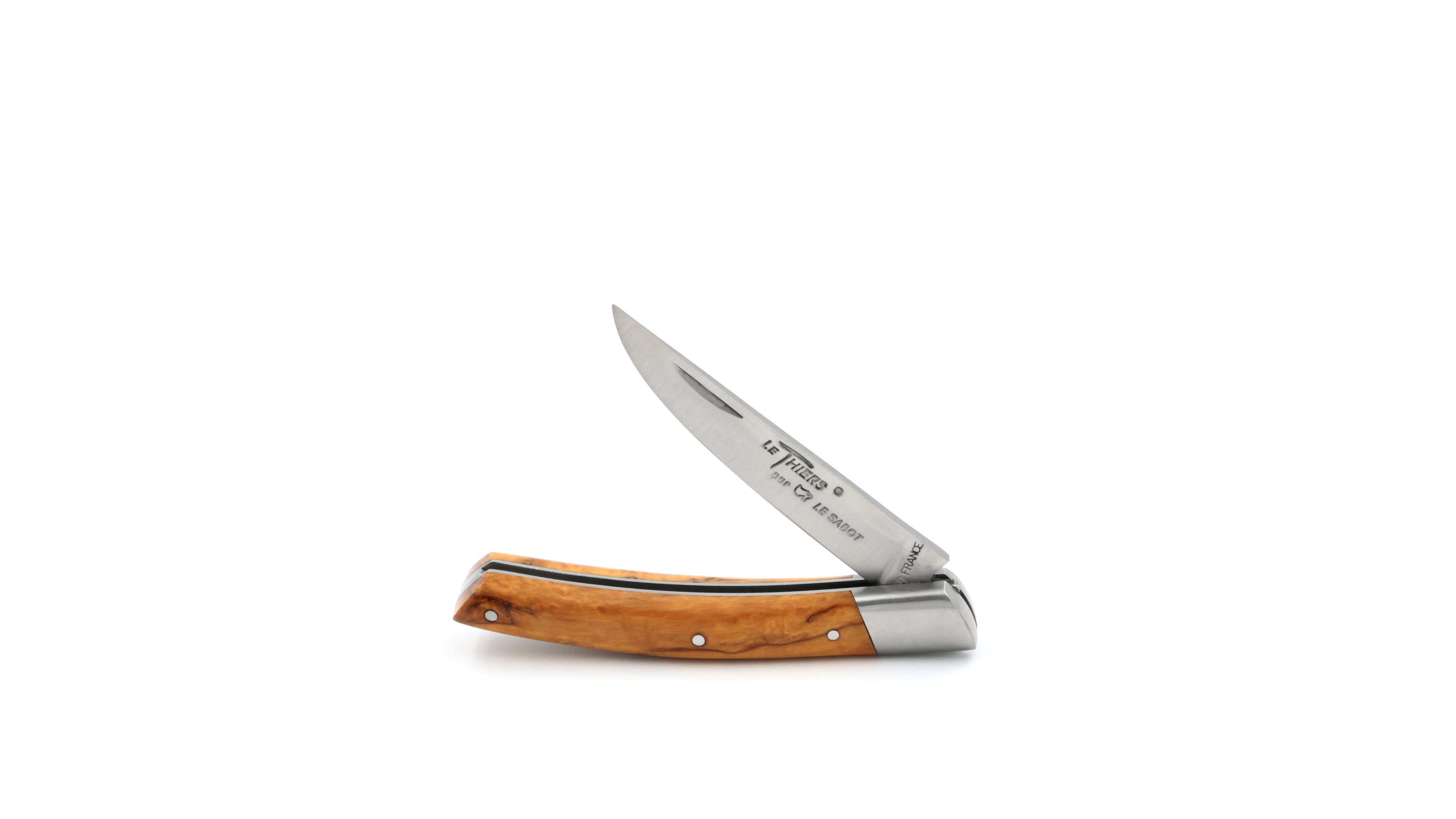 AU SABOT Le Thiers Messer 10 cm Maserbirke orange