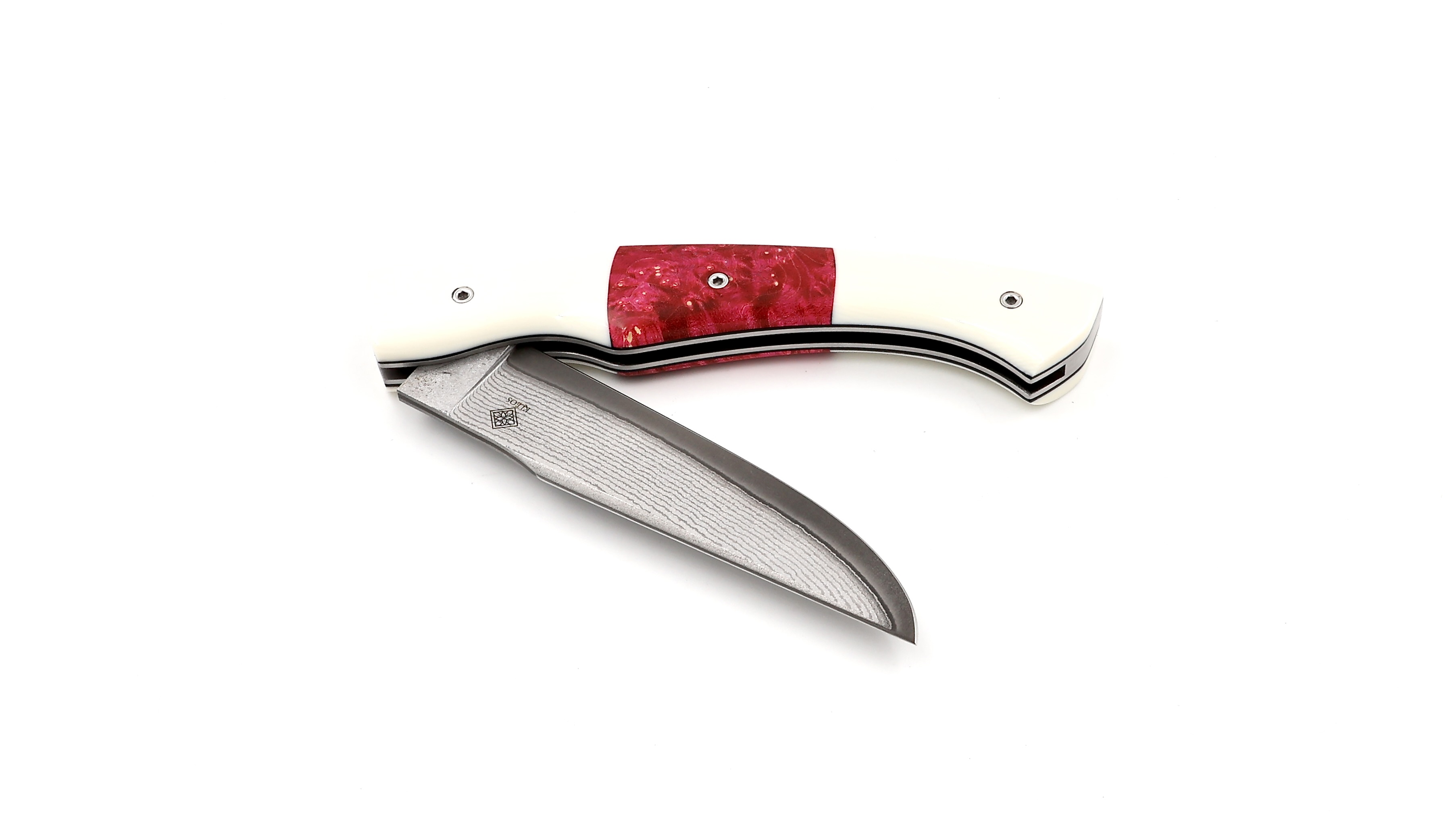 KLEOS Taschenmesser LYKOS Elforyn & Pappel VG 10 Damastklinge 