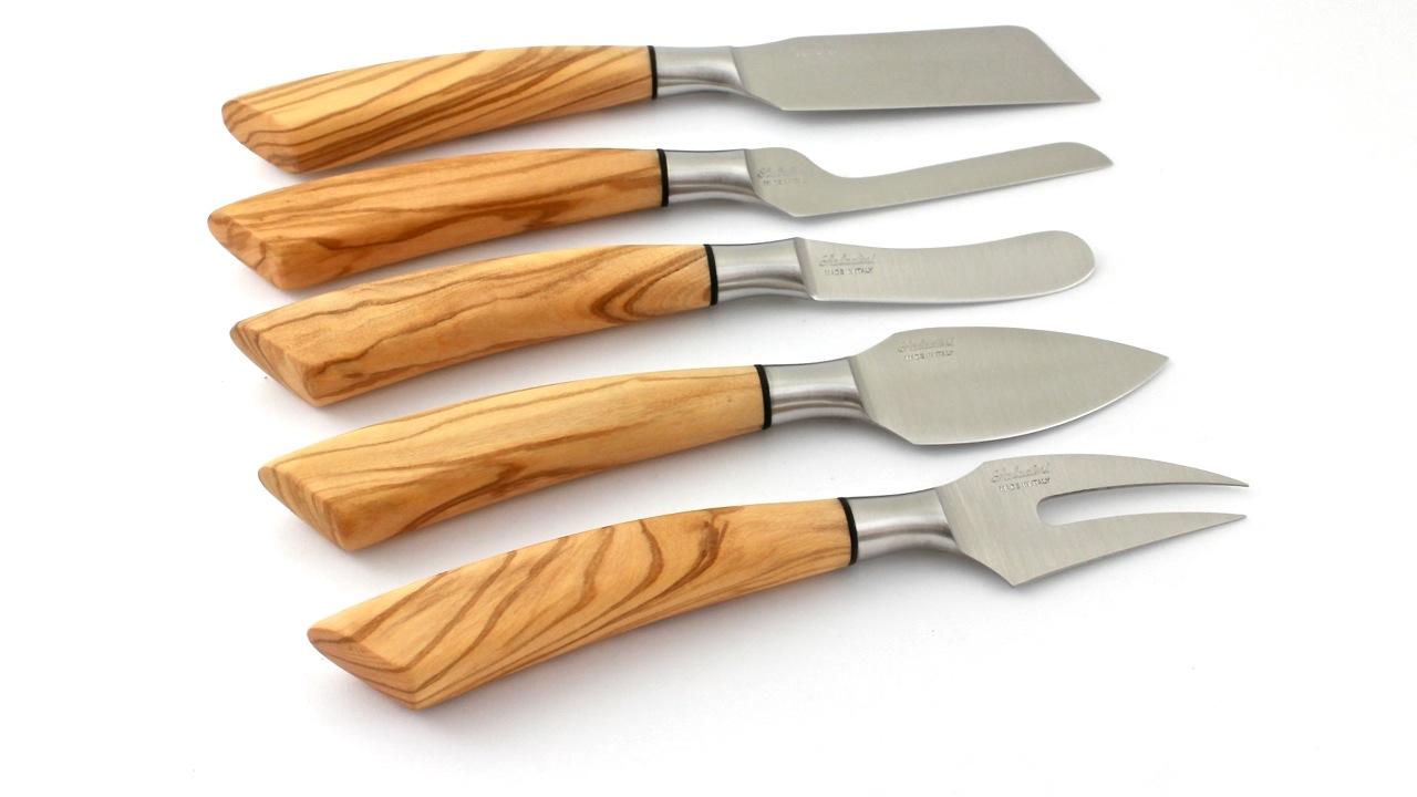 Saladini  Käsemesser Set 5-teilig Olive