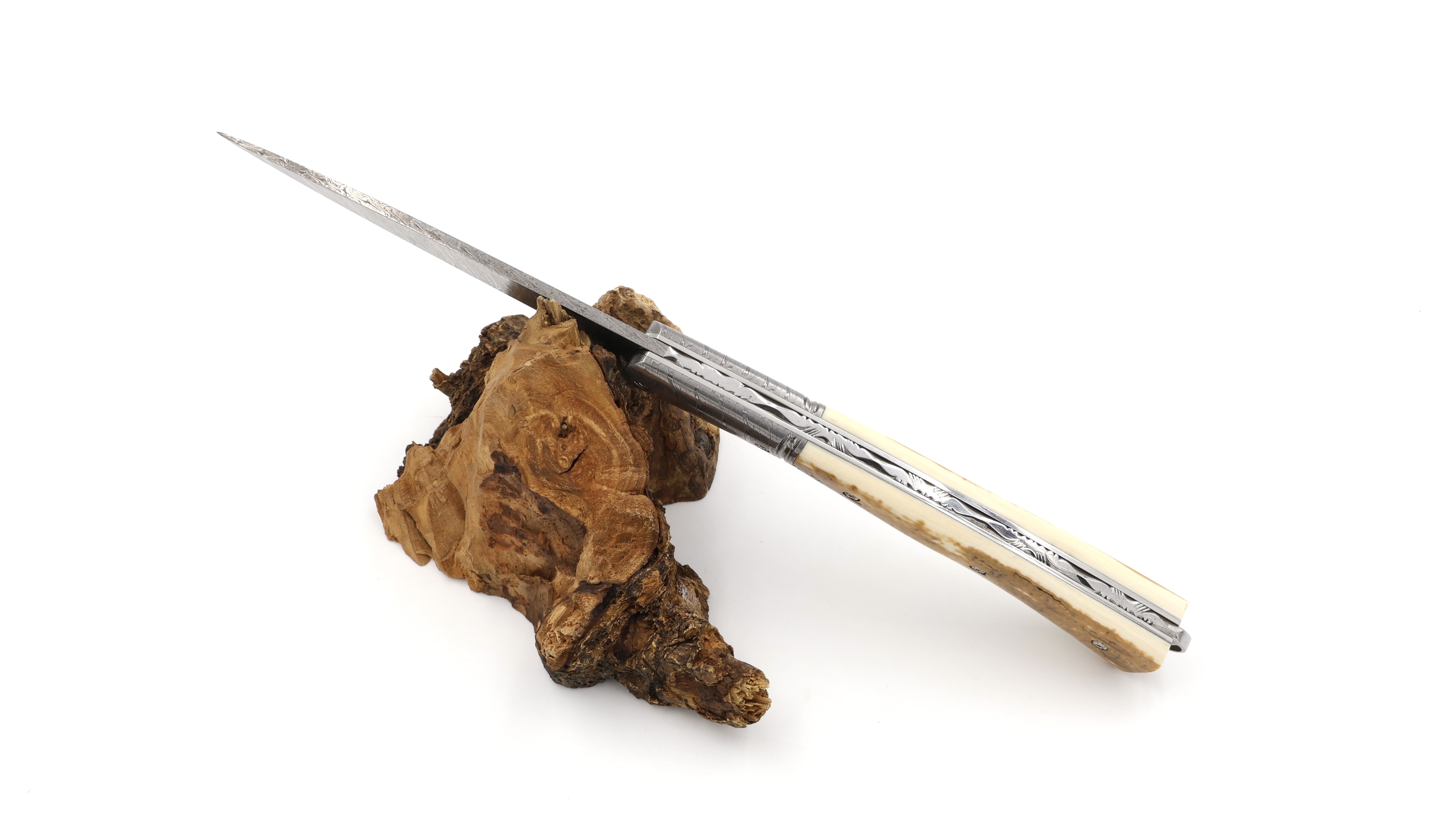 Alexandre Musso/Olivier Moretti VENDETTA Mammutelfenbein Kruste Damastklinge Alexandre Musso/Olivier Moretti VENDETTA Mammutelfenbein Kruste Damastklinge