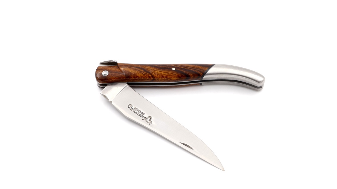 Laguiole en Aubrac master piece laguiole knife burl of ironwood 12 cm