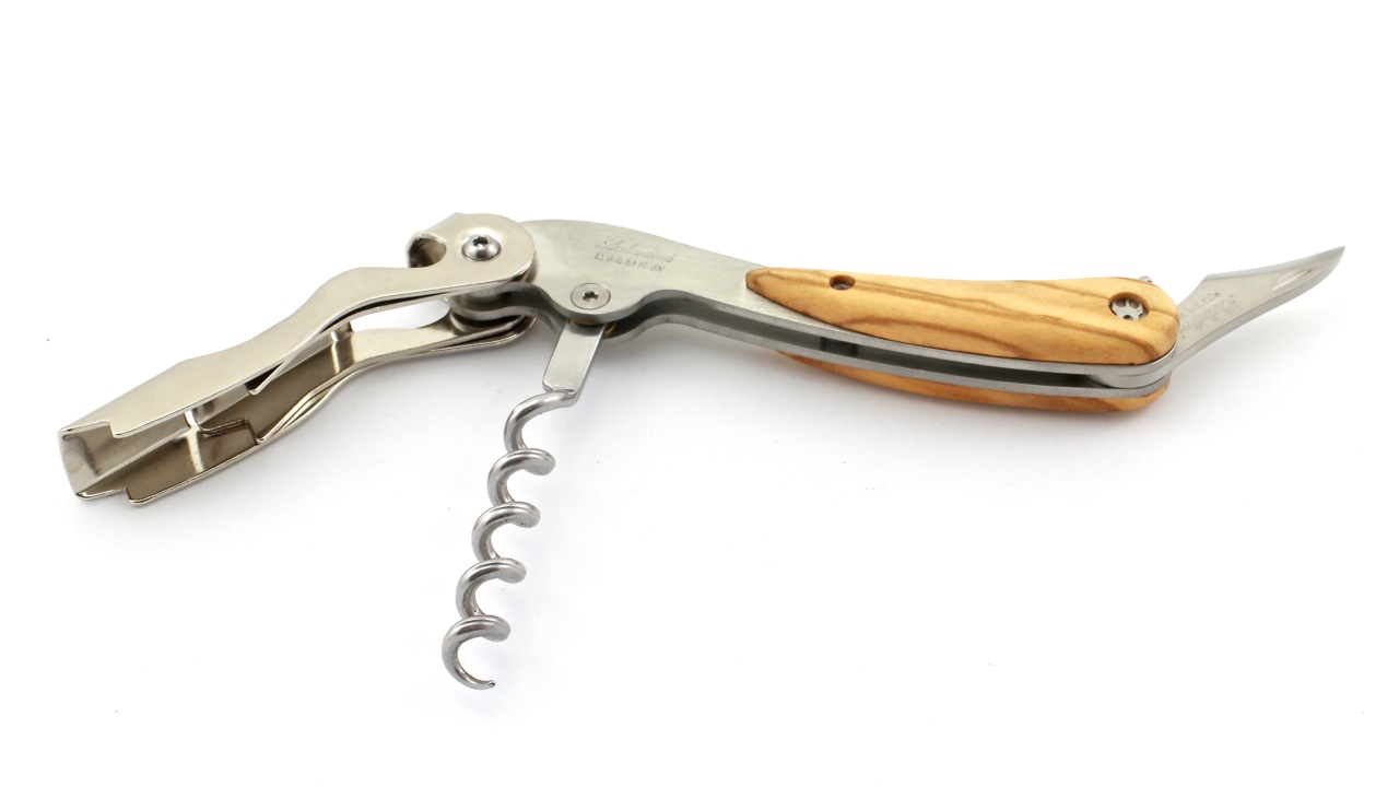 SOM-OL-SAla-3 Saladini Sommeliermesser Olive zweistufig