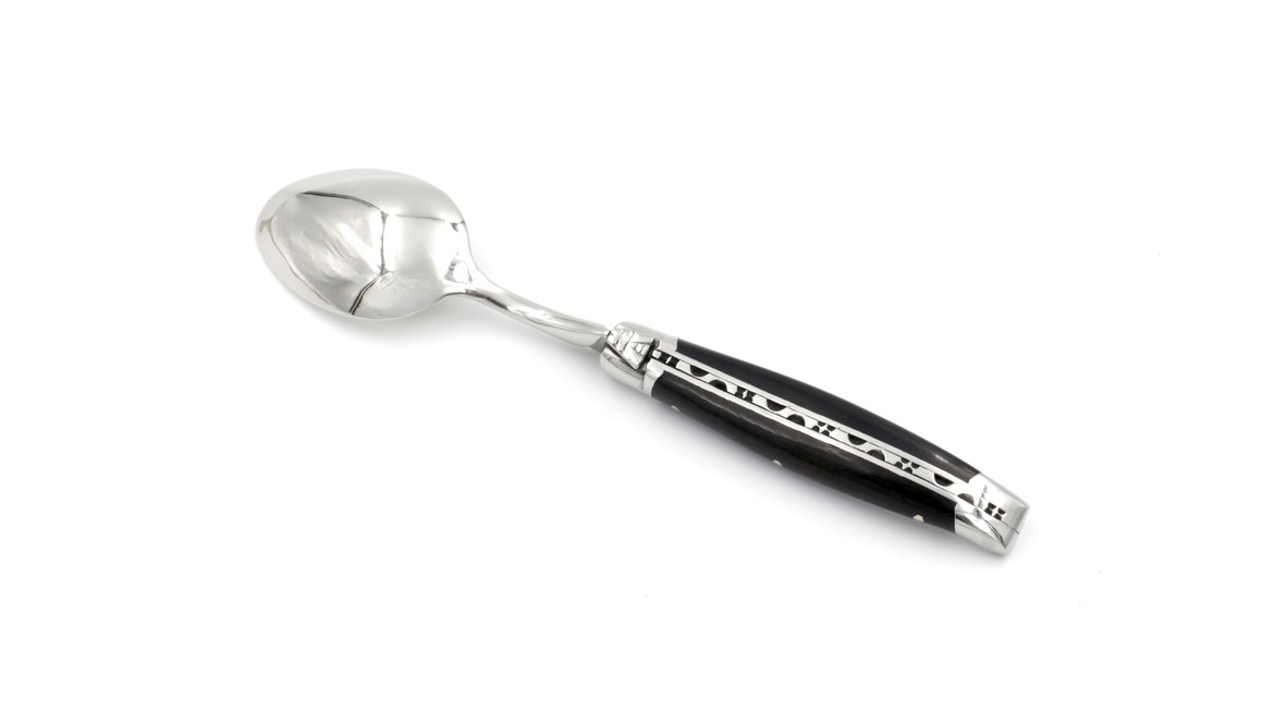 Laguiole en Aubrac Laguiole dessert spoons ebony