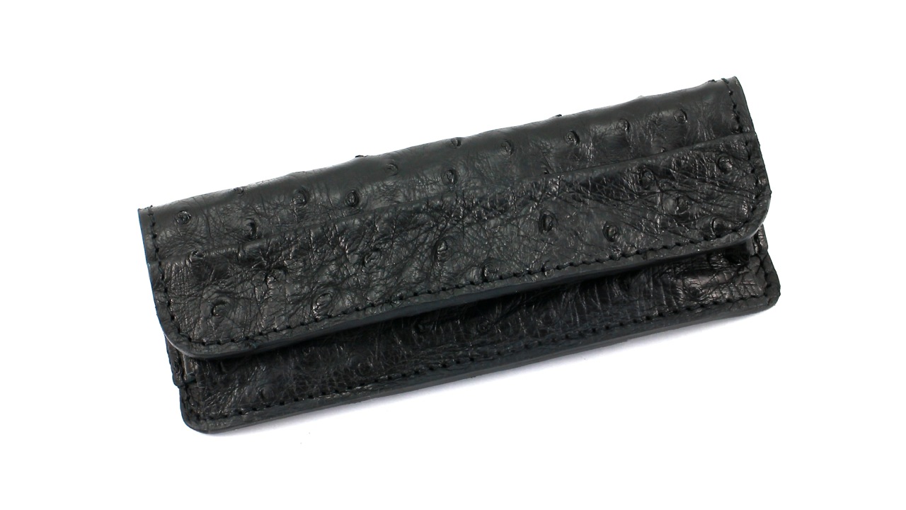 Tendance-Strauss Gürteletui TENDANCE Straussenleder 13 cm MAX CAPDEBARTHES