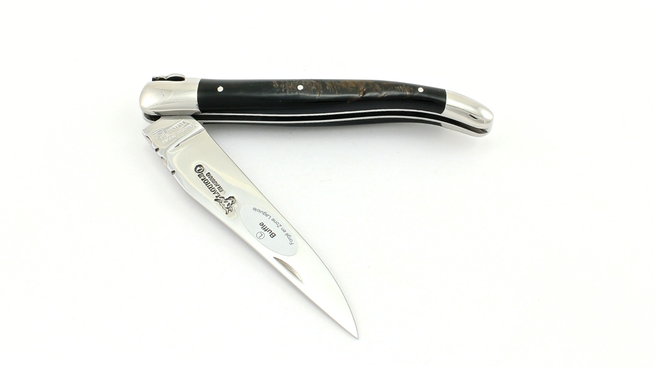 Laguiole en Aubrac knife buffalo crust 12 cm