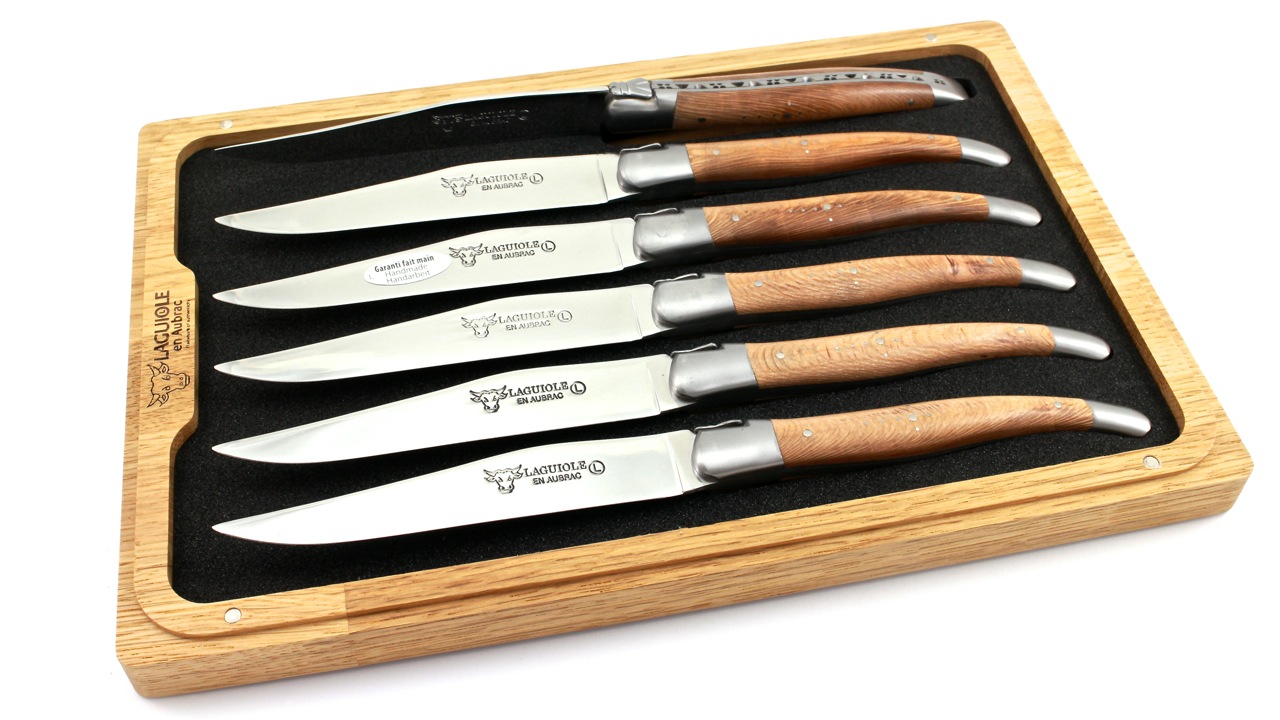 Laguiole en Aubrac Platanen Holz Laguiole Steakmesser 