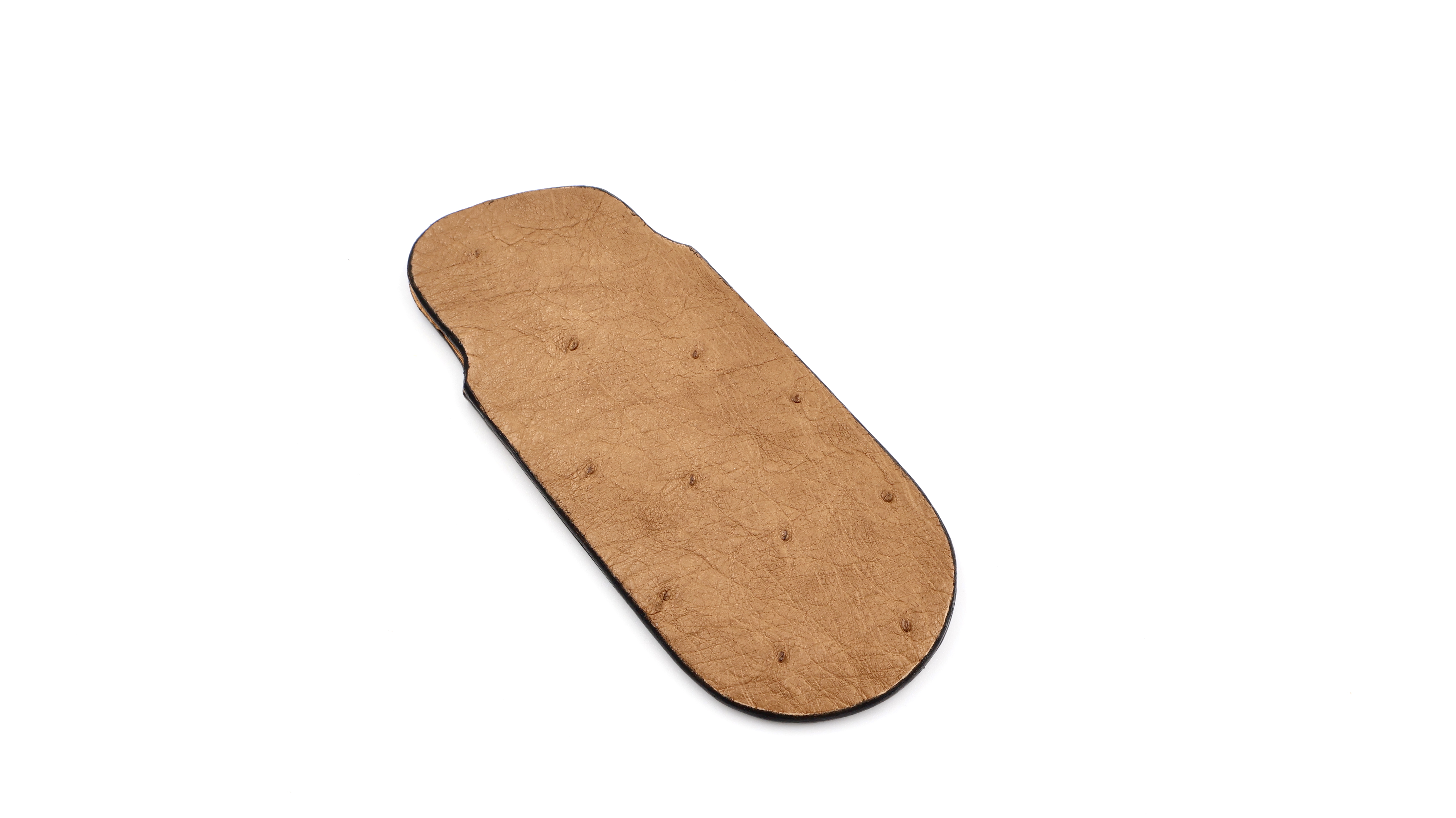 Atelier N°7 Stecketui Straussenleder camel farben  14,5 cm      