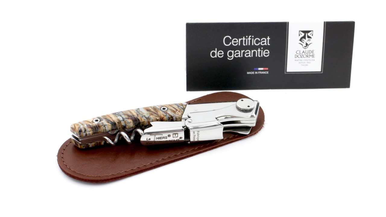IMG_1411 Claude DOZORME Thiers Sommeliermesser LUX Mammutbacklenzahn braun