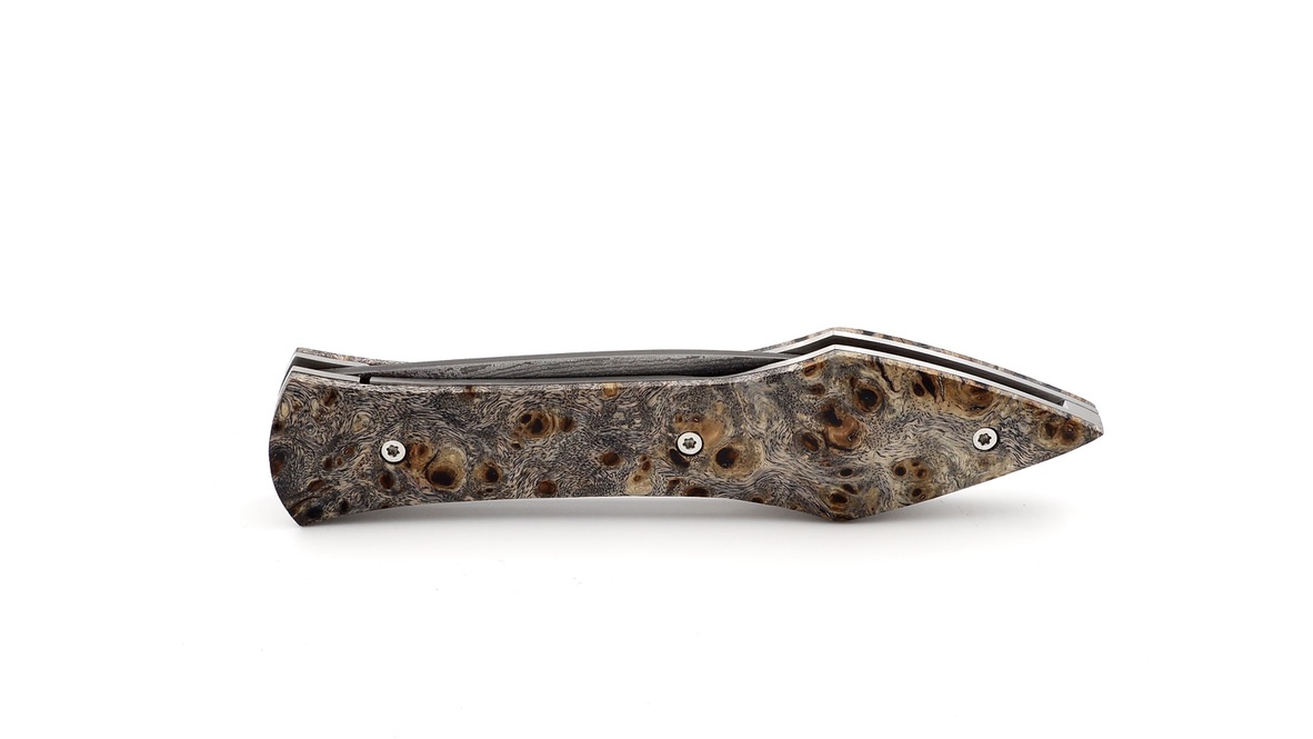 Laraud Blades L’Oegopsyde maple burlwood suminagashi VG10 damascus