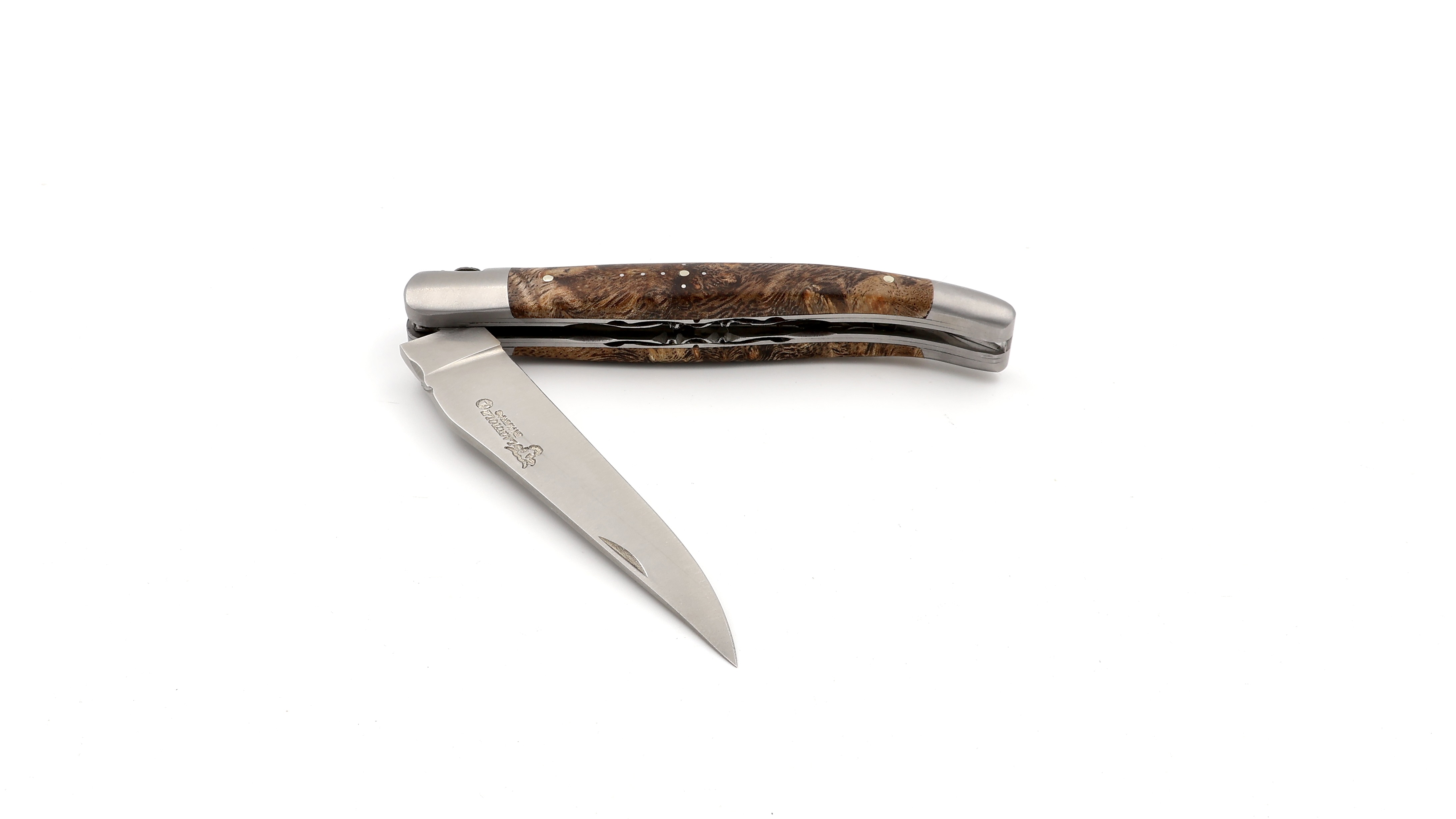 Laguiole en Aubrac Albizia-Wurzelholz Doppelplatine 12 cm  