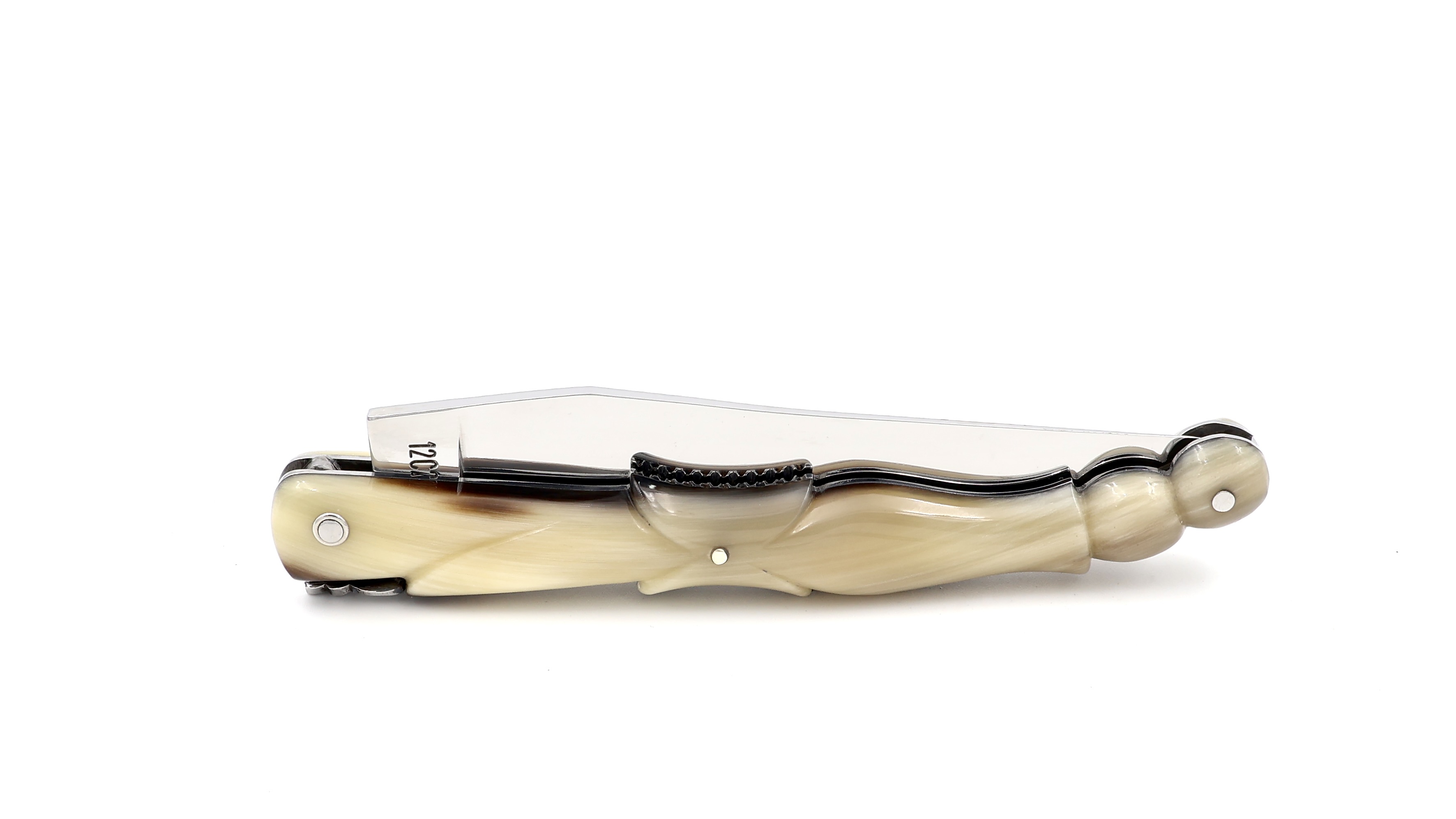 Laguiole en Aubrac Taubenflügel guillochiert Hornspitze 12 cm