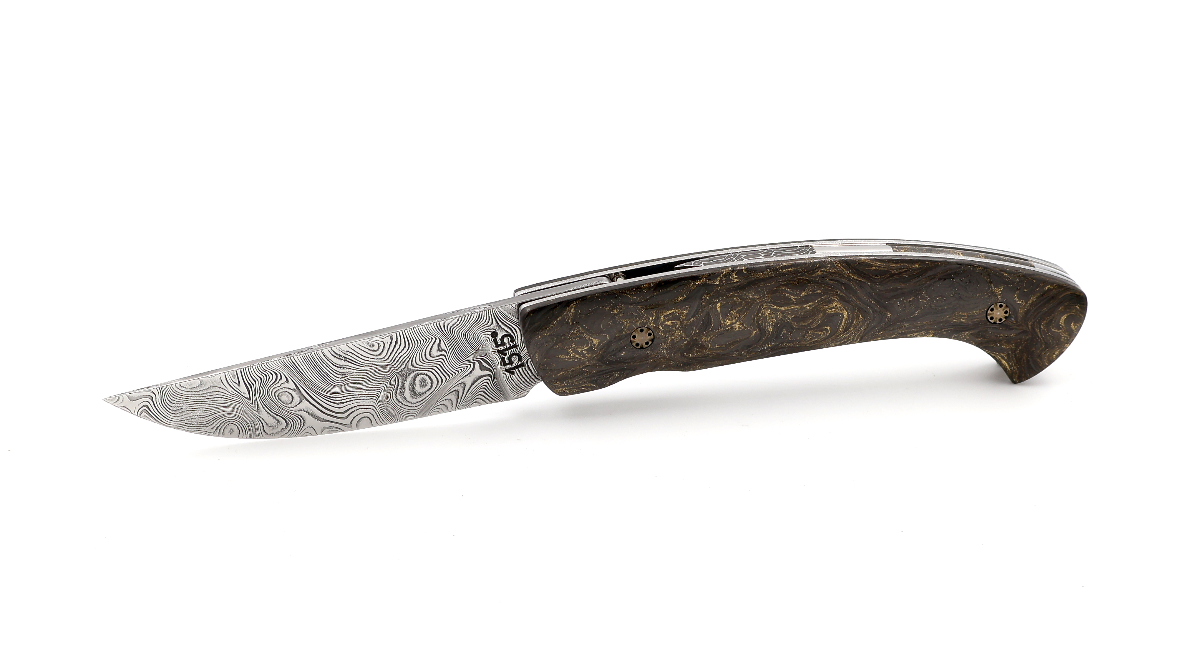 Manu LAPLACE 1515 PETIT Carbon Damast & Damastklinge
