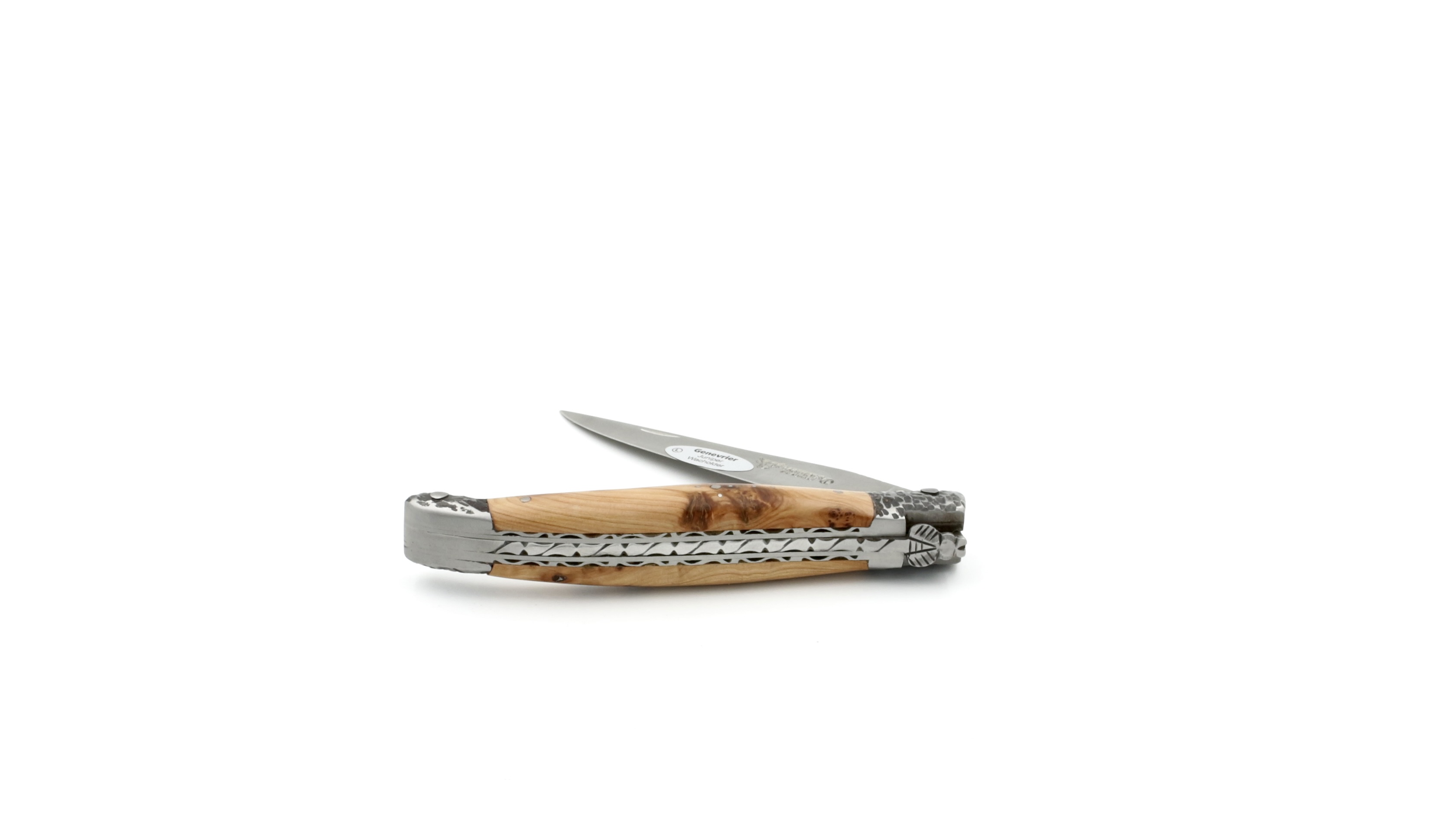 Laguiole en Aubrac Wacholder handgehämmerte Backen Doppelplatine 12 cm