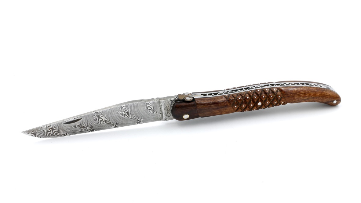 F5A4B8AC-AE18-4E17-83F3-AA626F5751AE_1_105_c Fontenille Pataud Laguiole AIGUILLES (Needles) ironwood burl 12 cm