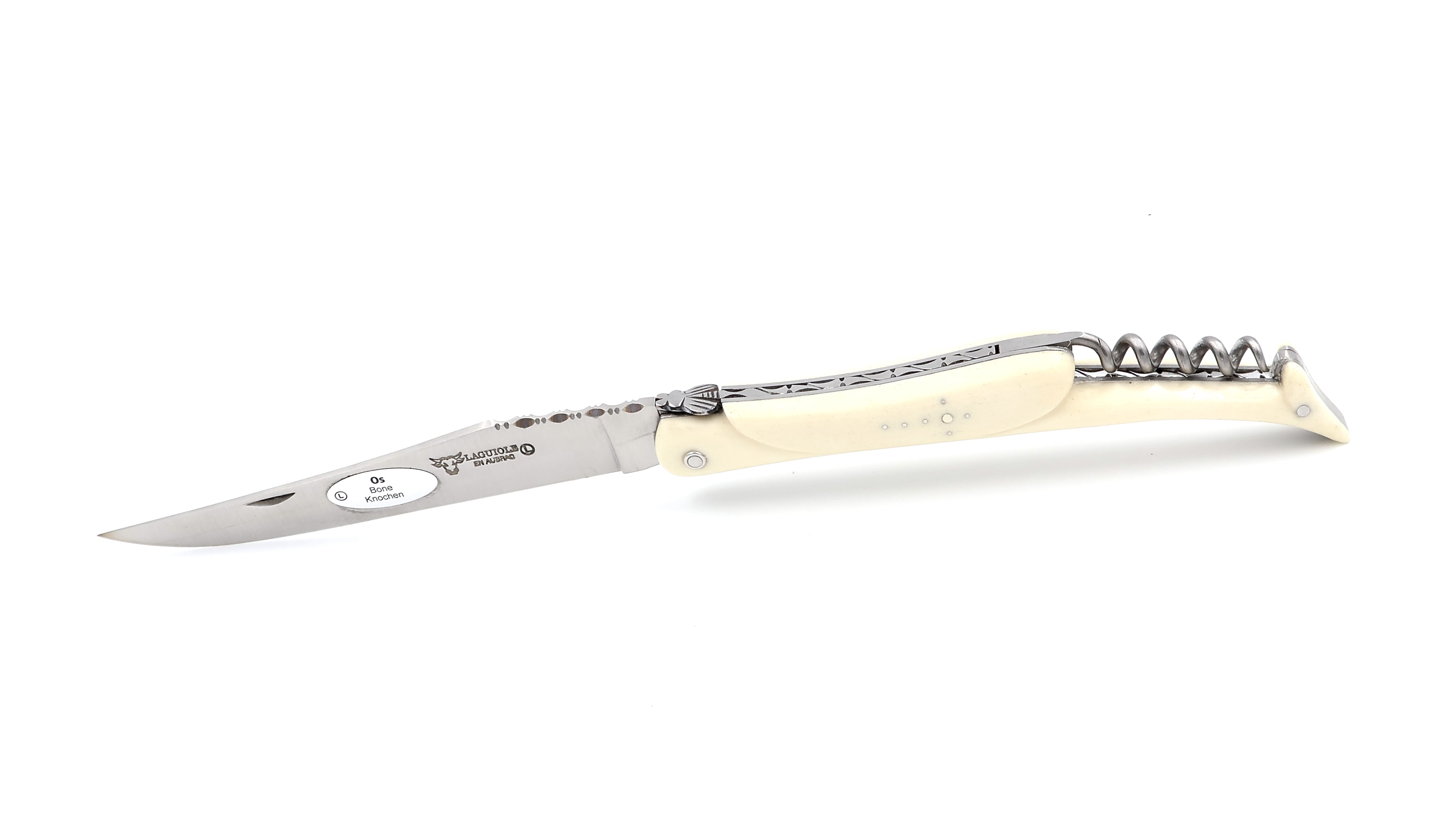 Laguiole en Aubrac 14 cm Knochen mit Korkenzieher 14 cm Laguiole en Aubrac 14 cm Knochen mit Korkenzieher 14 cm