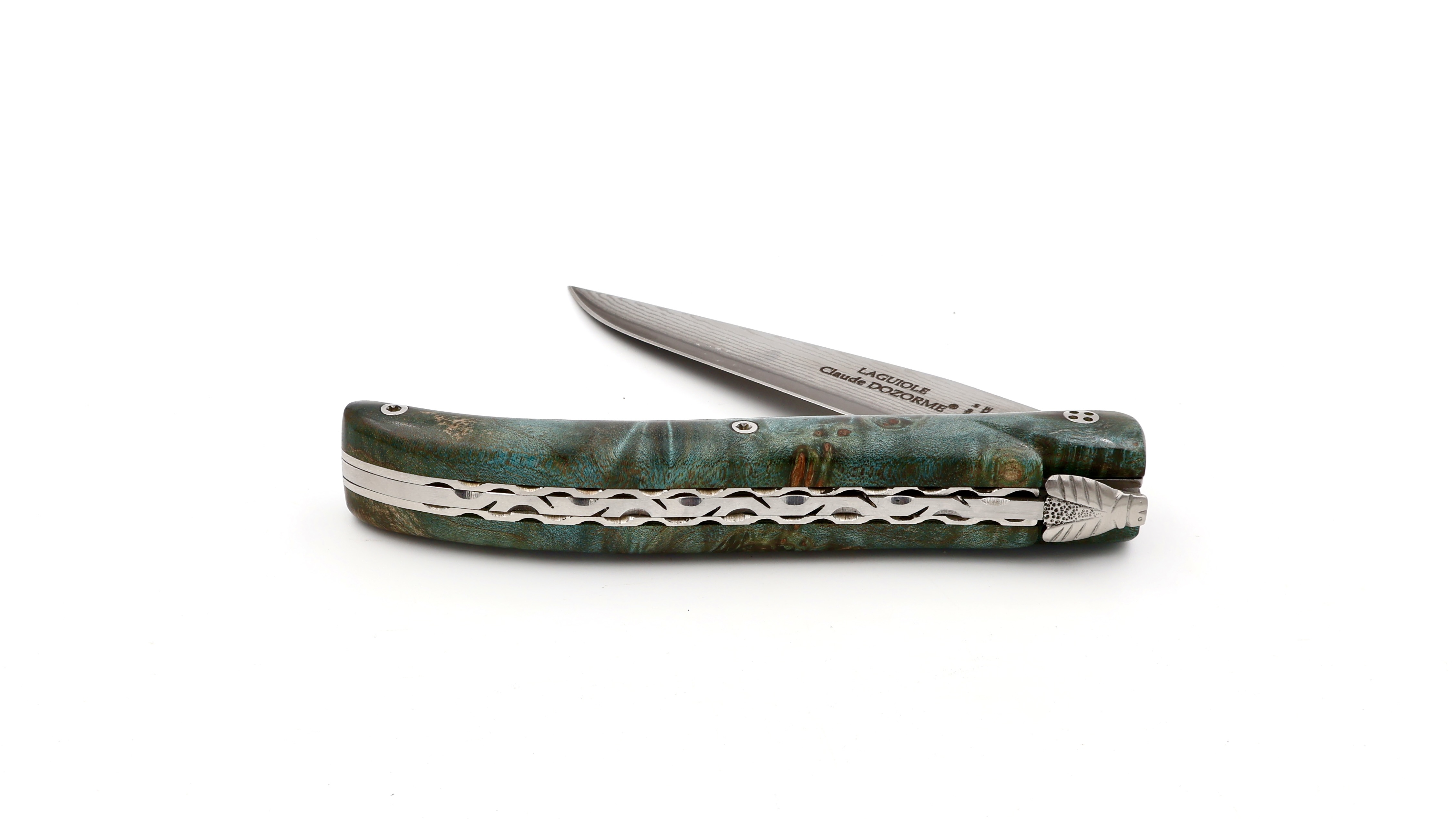 Claude DOZORME Laguiole Messer L'Atelier Ahornwurzel 12 cm VG10 Damastklinge 