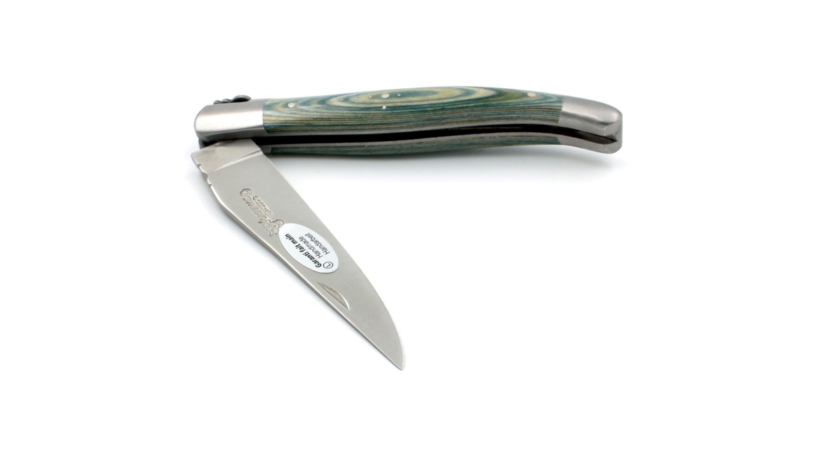 Laguiole en Aubrac Pakaholz blau 12 cm  Laguiole en Aubrac Pakaholz blau 12 cm