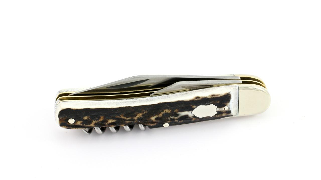 hartkopf-taschenmesser-blaugepliesste-klinge-hirschhorngriff-3-tlg-backlock-4