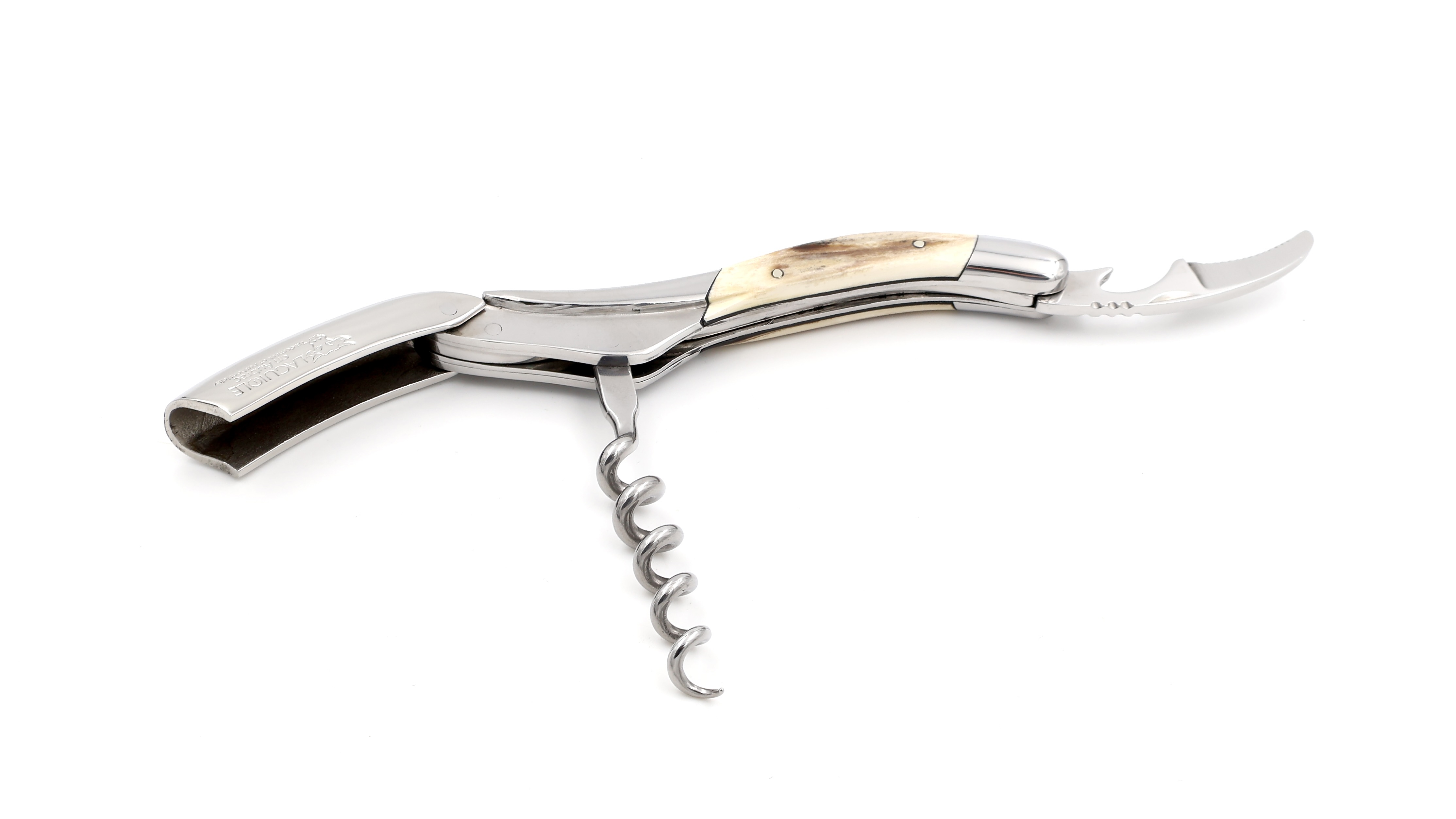 Laguiole en Aubrac Sommeliermesser Mammutelfenbein Kruste  Laguiole en Aubrac Sommeliermesser Mammutelfenbein Kruste