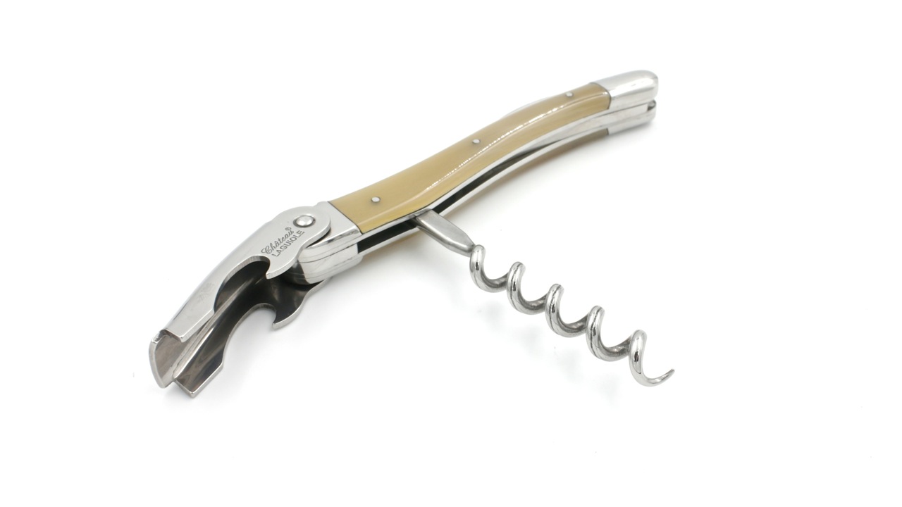 CLCL3002-3 Château Laguiole CLASSIC Sommeliermesser Hornspitze