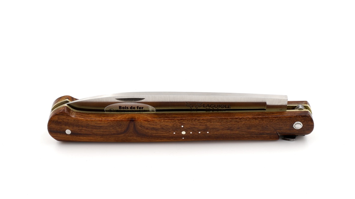 Laguiole en Aubrac Meisterstück DROIT - das Gerade - Wüsteneisen-Wurzelholz 13 cm