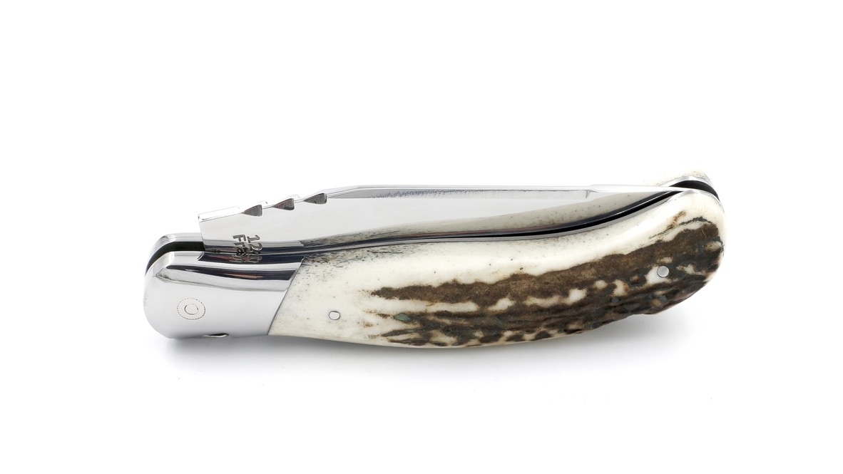 6B6688E8-7F7B-4487-B052-C64D8074F5BE_1_105_c ARBALETE G. David  Laguiole Jagdmesser NATURE Hirschhorn poliert 12 cm