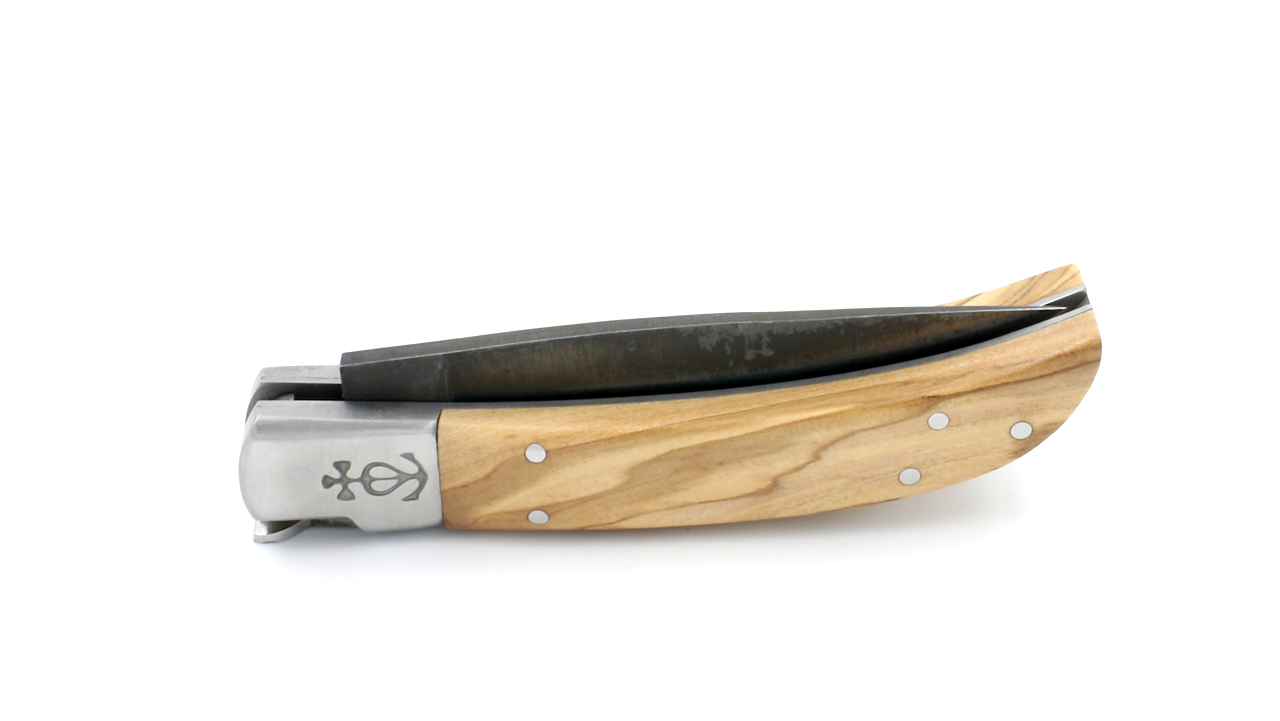 Le Camarguias knife olive wood 10 cm antik