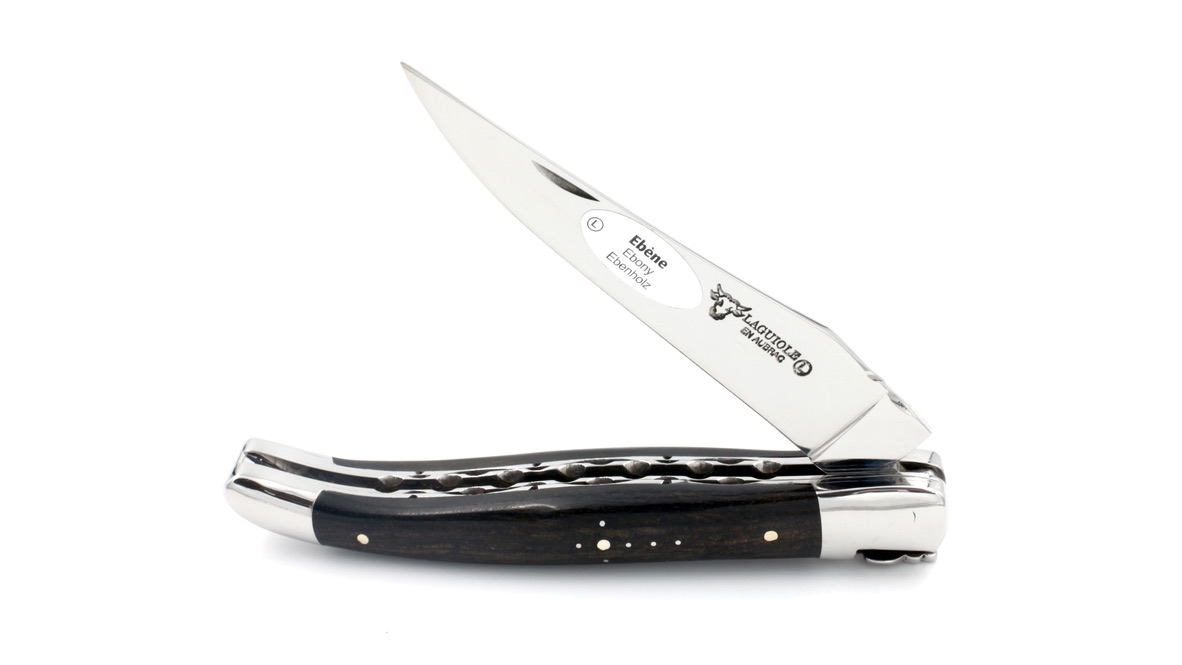 Laguiole en Aubrac doubleplate knife Ebony 12 cm