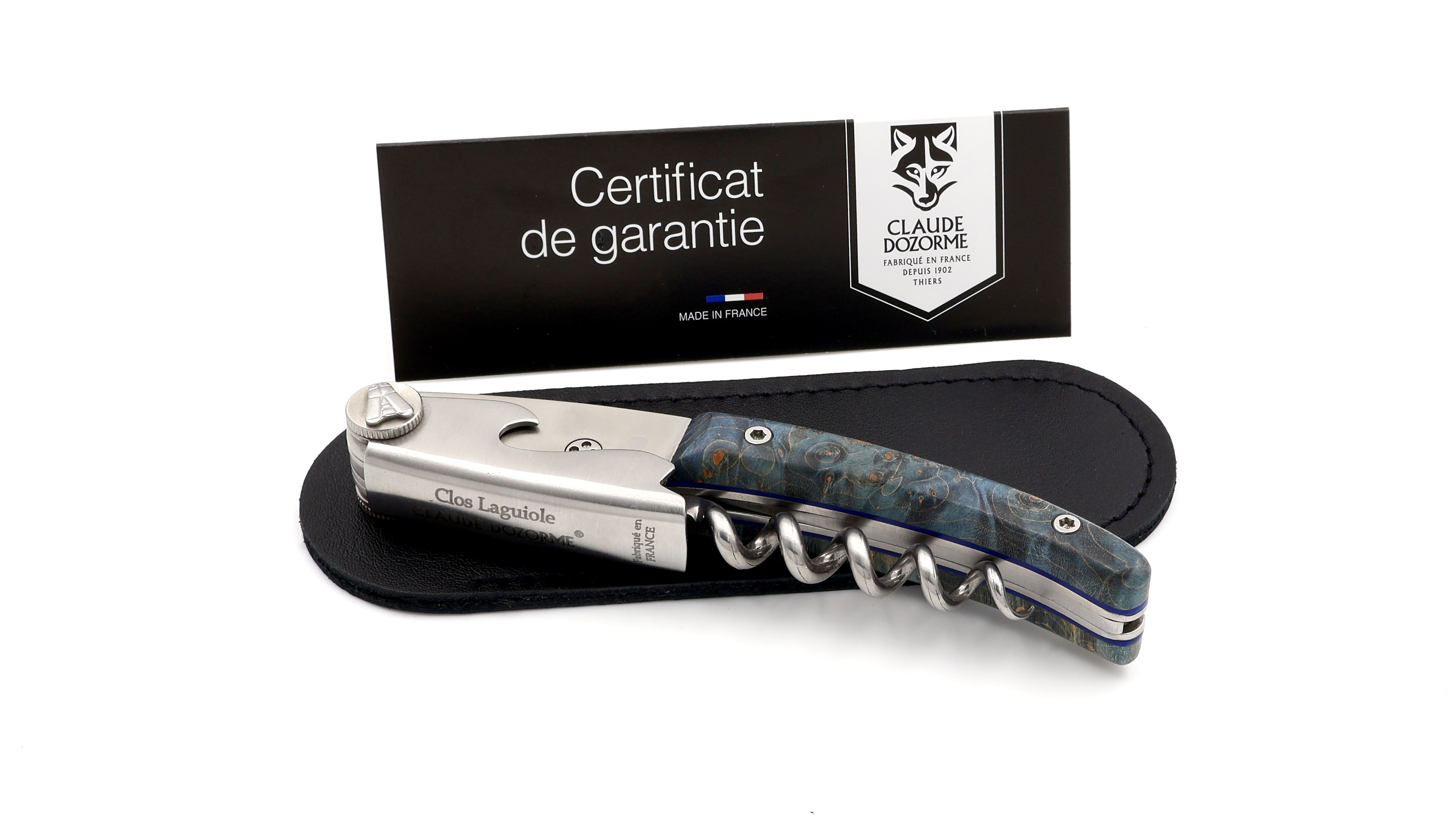 Claude DOZORME CLOS Laguiole Sommeliermesser Ahorn Wurzelholz