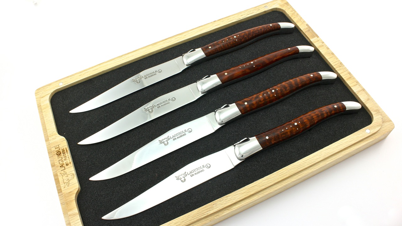 Laguiole en Aubrac Amourette Laguiole Steakmesser Set