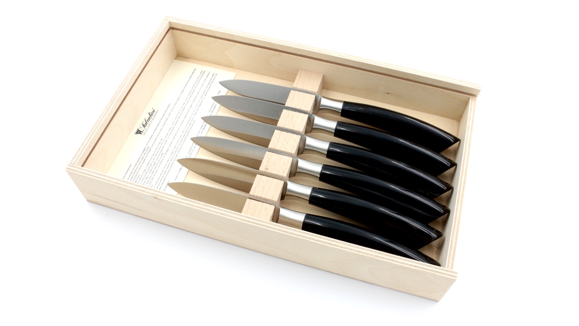 Saladini table knife Set of 6 buffalo horn