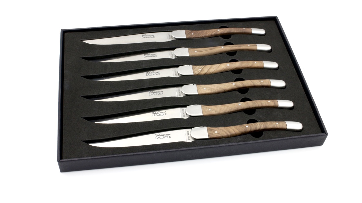 Château Laguiole SIGNATURE Steakmesser Walnussholz  Set 6-tlg.