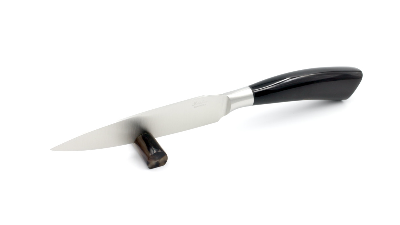 Saladini big steak knife Rustico buffalo horn