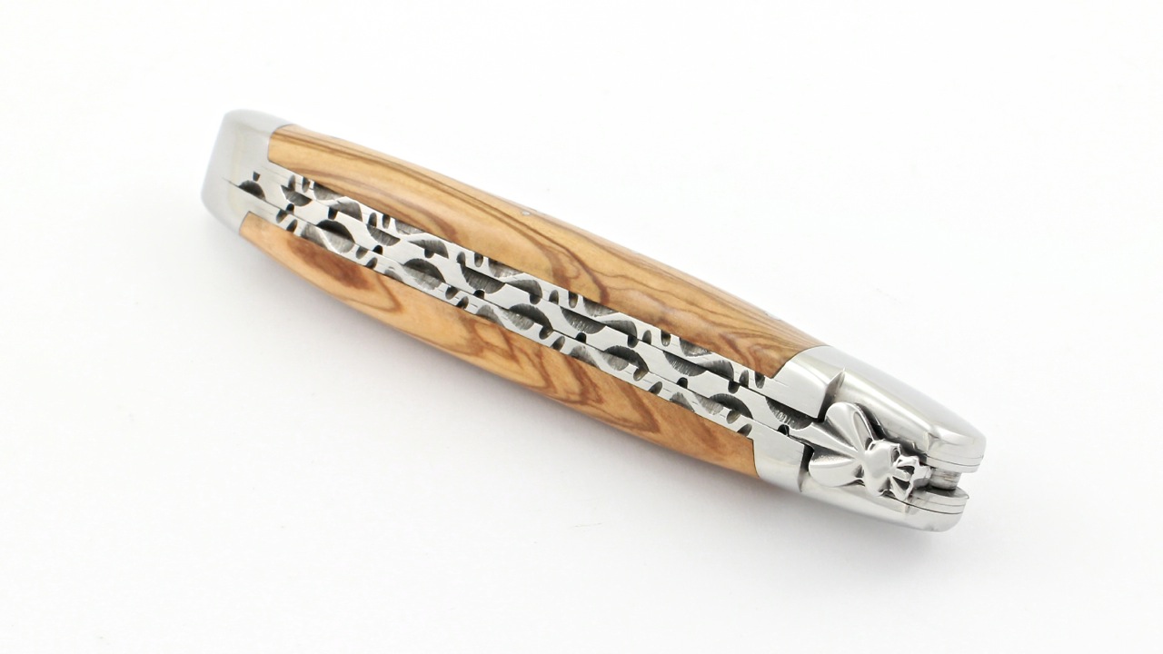 Durand-DP-OLI-poliert-14c28-2 Honoré Durand Laguiole Doppelplatine Olive poliert 12 cm