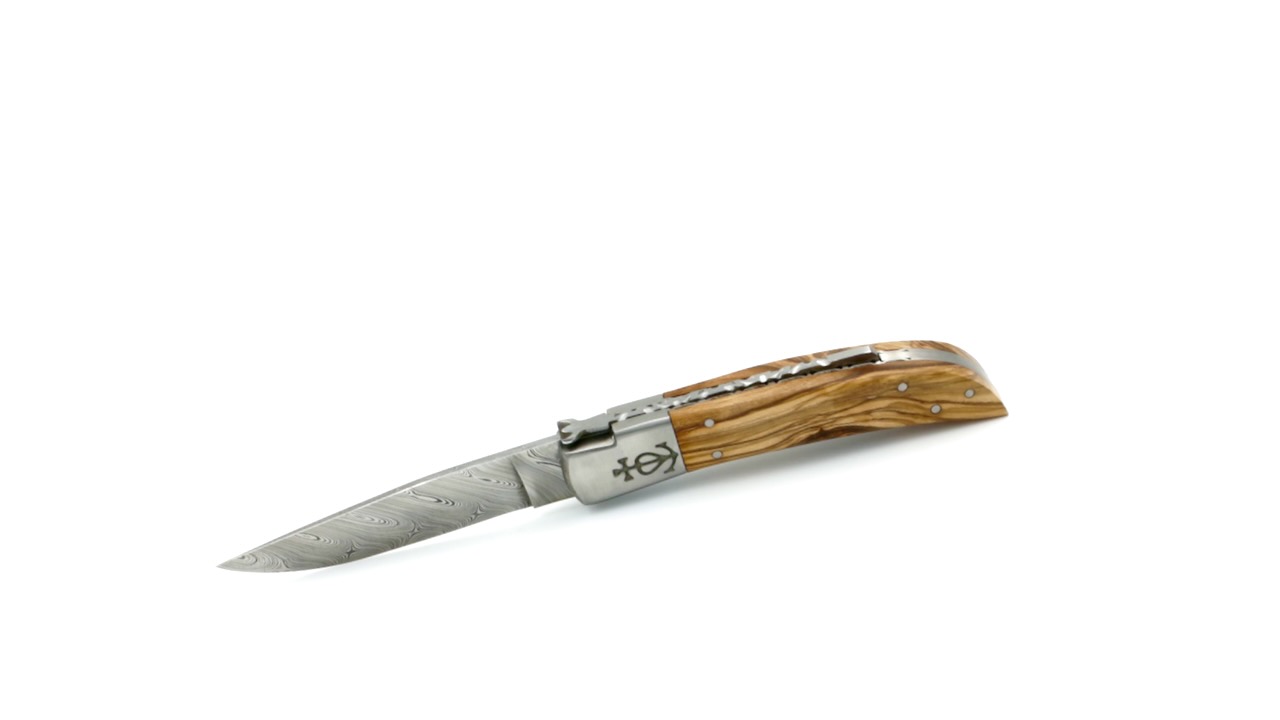 IMG_3046-1 Le Camarguais Olive guillochiert Damast 12 cm