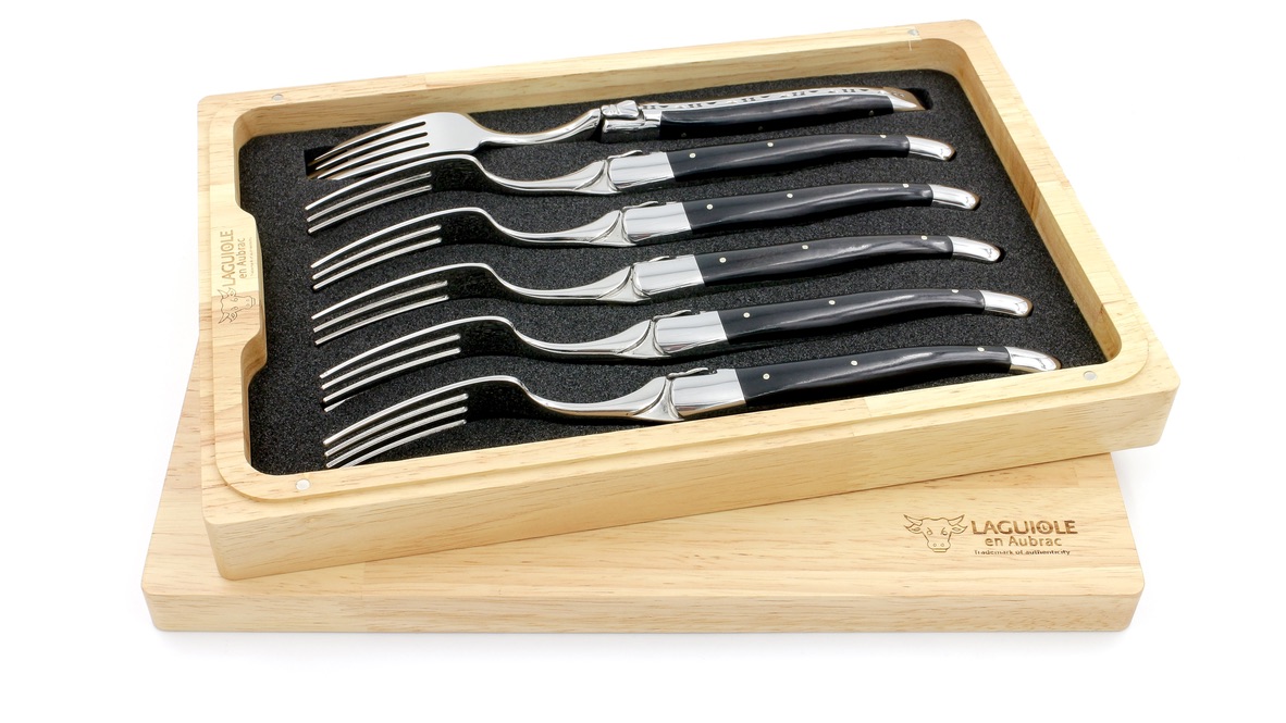 Laguiole en Aubrac Laguiole forks Ebony