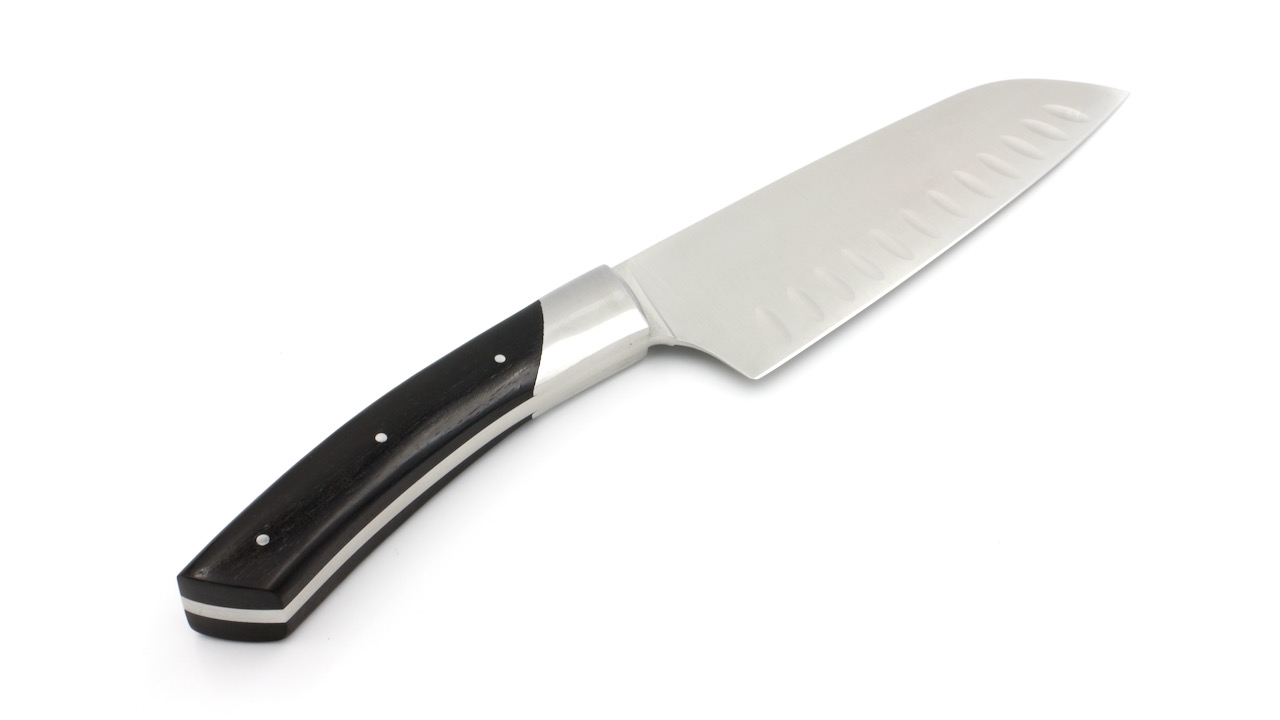 Santoku-Ebenholz-2 Chambriard Thiers Santoku Messer 17 cm Ebenholz Grands Gourmets