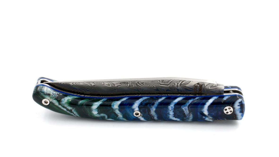 Claude DOZORME Laguiole LUX mammoth tooth full handle 12 cm damascus Claude DOZORME Laguiole LUX mammoth tooth full handle 12 cm damascus