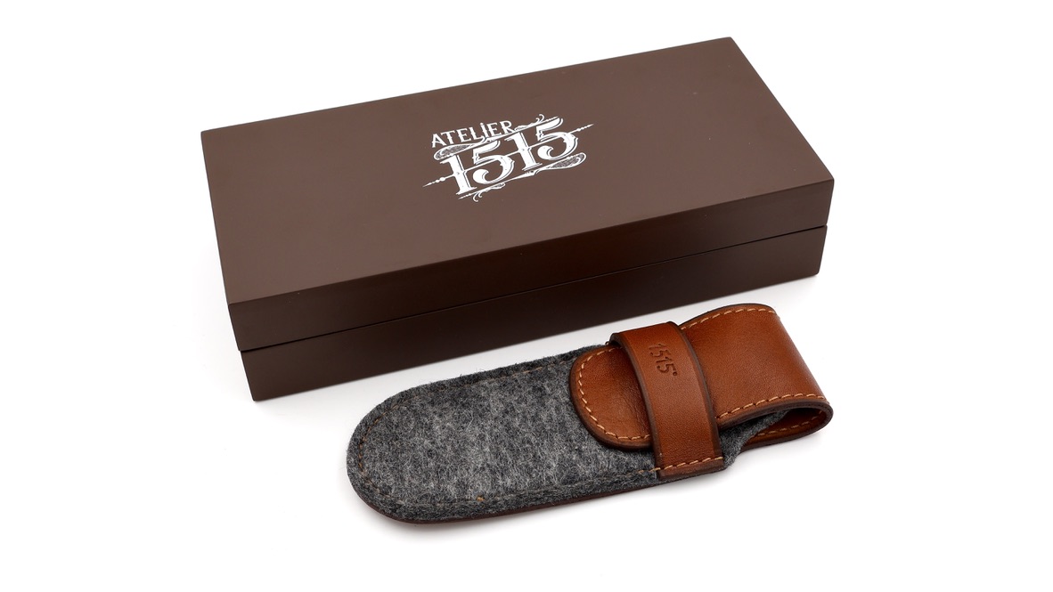 MANU LAPLACE 1515 CUSTOM PRIMITIV Mammutelfenbein & Bronzebacken Damastklinge Damacore®