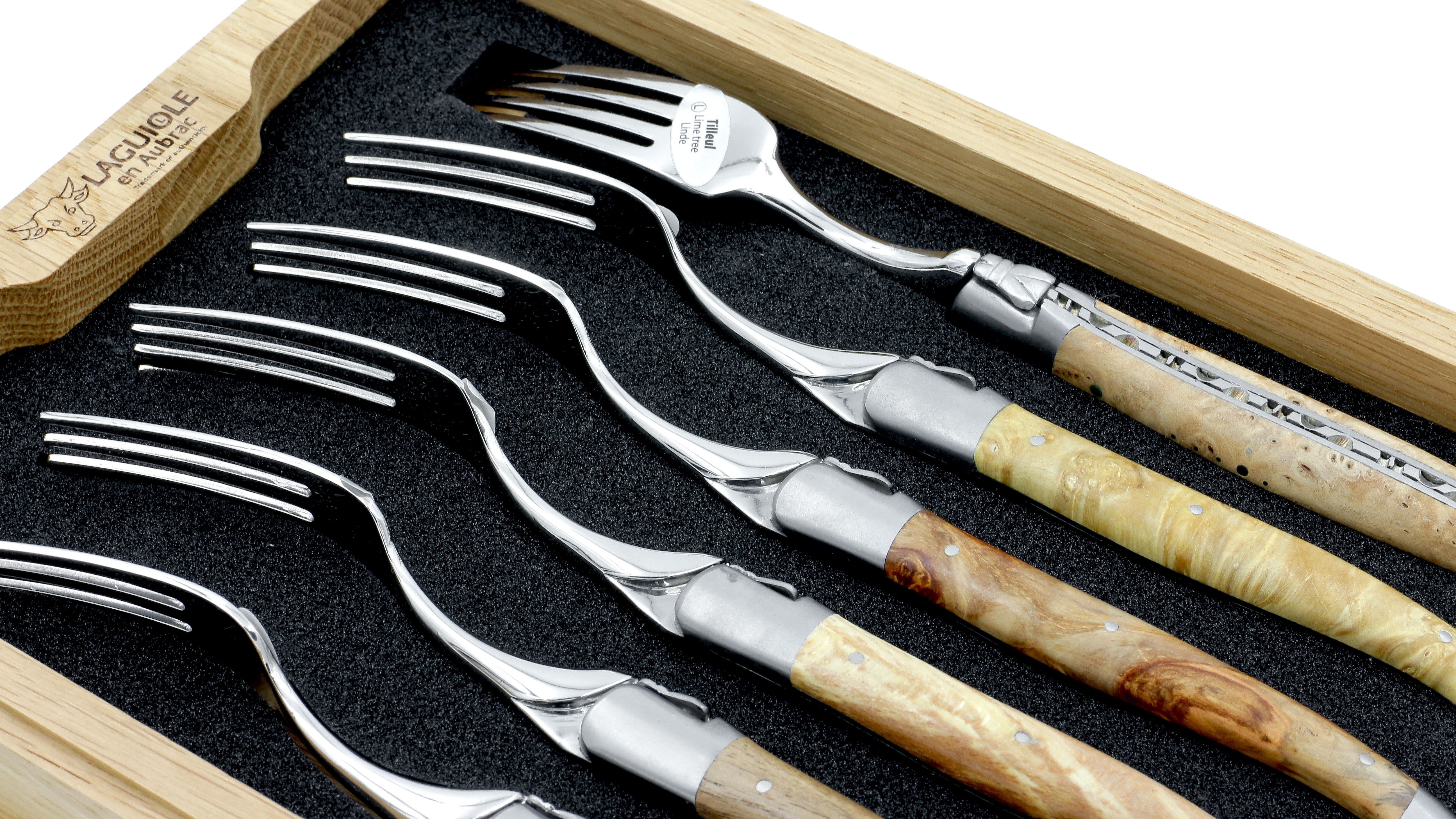 Laguiole en Aubrac Laguiole fork Set of 6 european woods