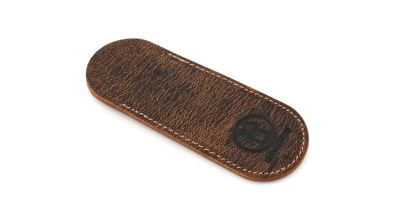 9238-54 Robert Klaas Kamelleder Etui Vintage 12 cm
