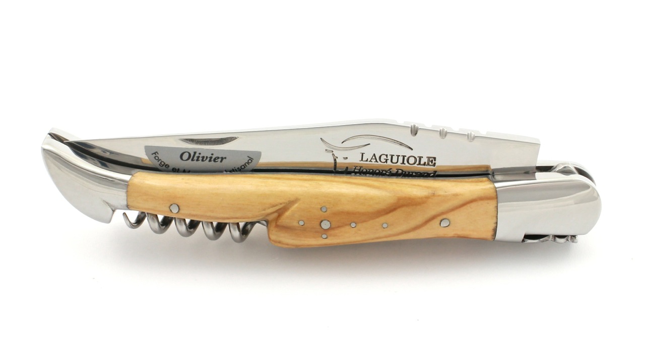 Honoré Durand Laguiole Prestige Olive poliert Korkenzieher 12 cm